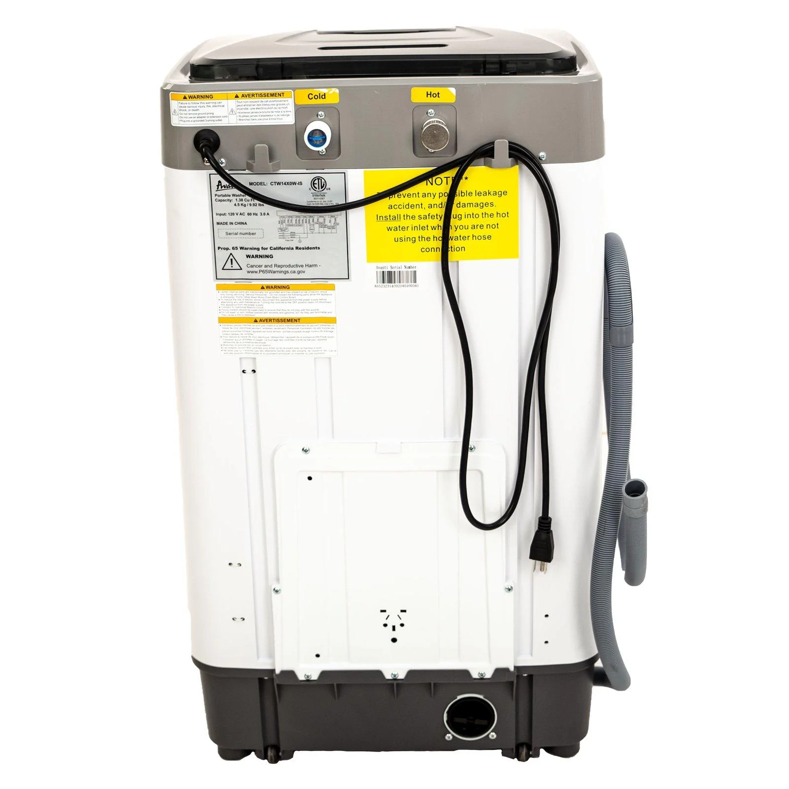 Avanti CTW14X0WIS 1.38 Cu. Ft. Compact Washer - Image 8