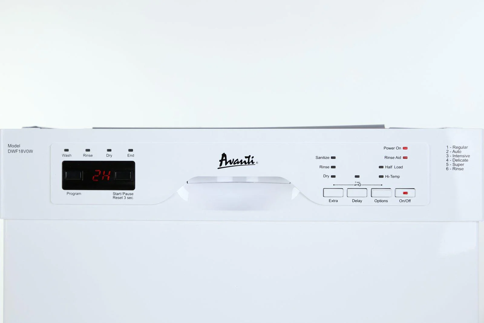 Avanti DWF18V0W 18" Built In Dishwasher - Image 6