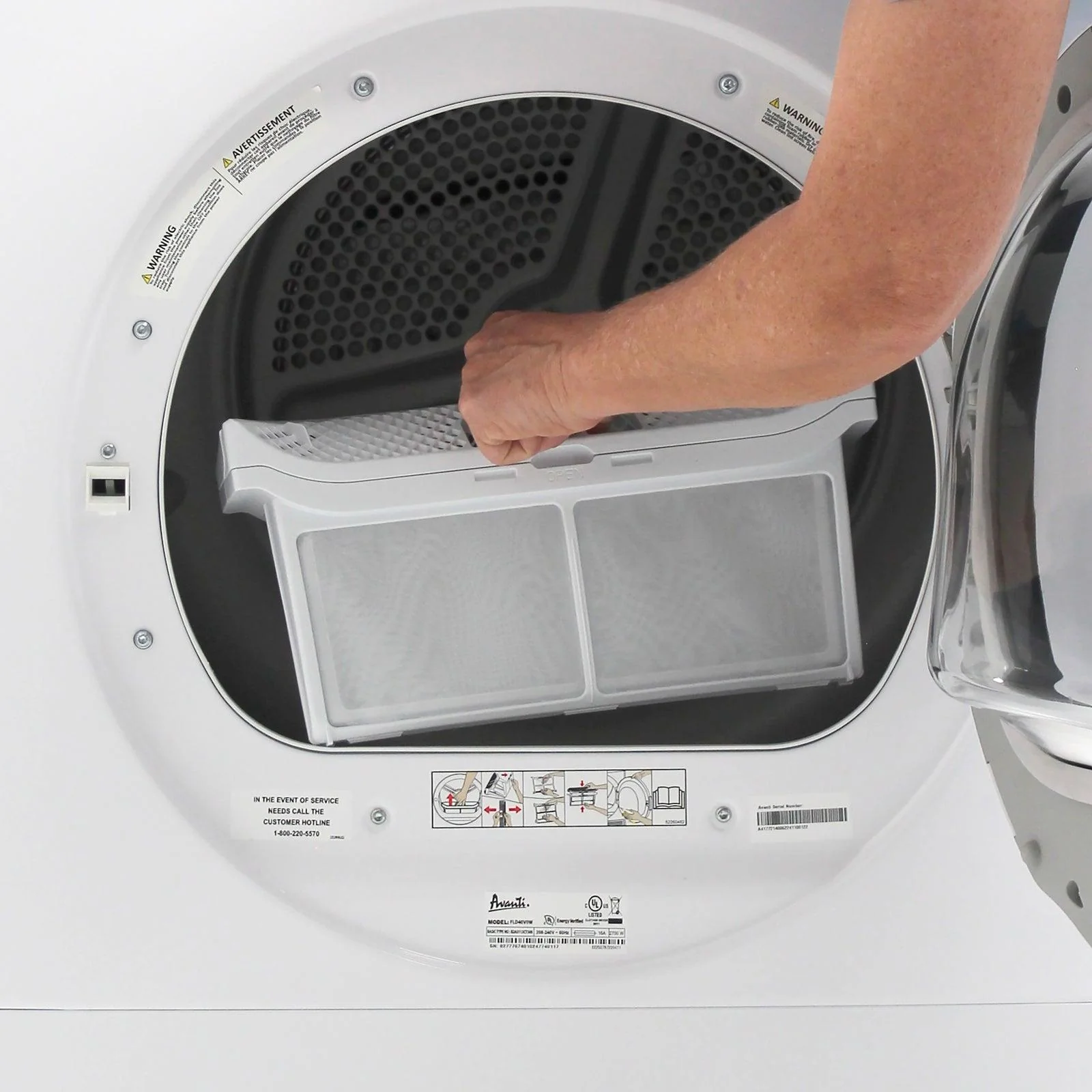 Avanti FLD40V0W 4.0 Cu. Ft. Front Load Dryer - Image 10