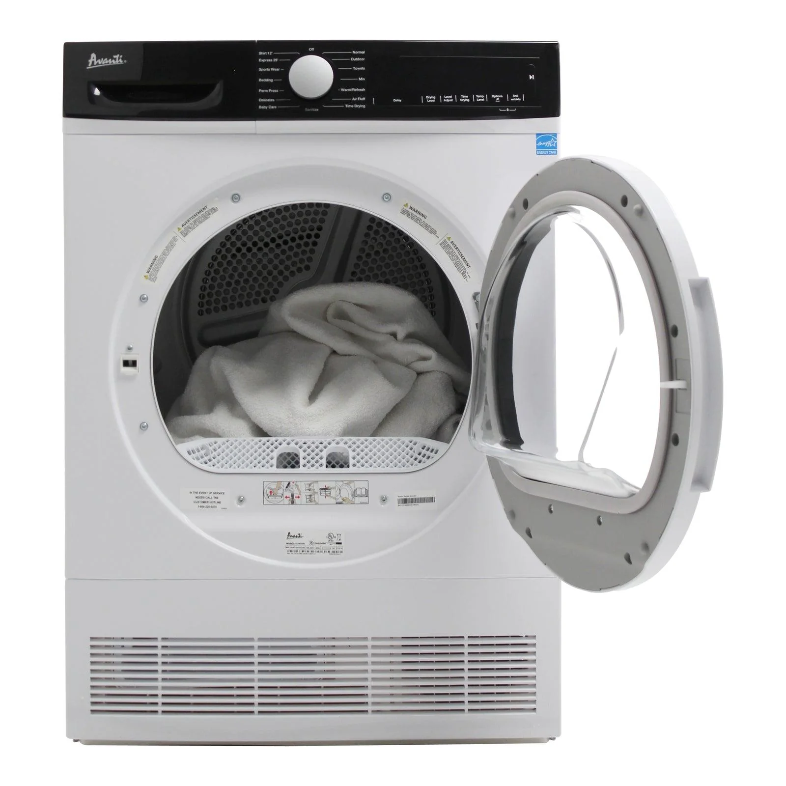 Avanti FLD40V0W 4.0 Cu. Ft. Front Load Dryer - Image 7