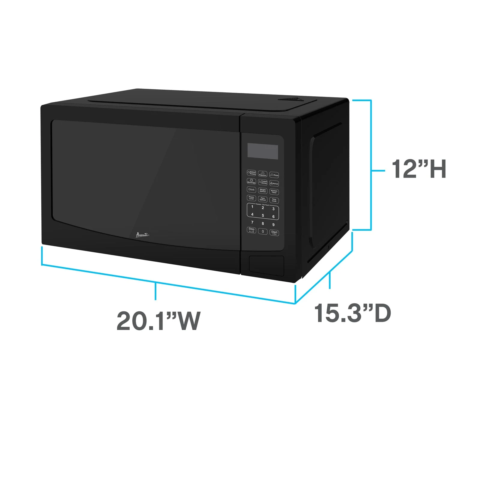 Avanti MT115V1B Avanti Microwave Oven, 1.1 Cu. Ft. Capacity - Black / 1.1 Cu. Ft. - Image 19