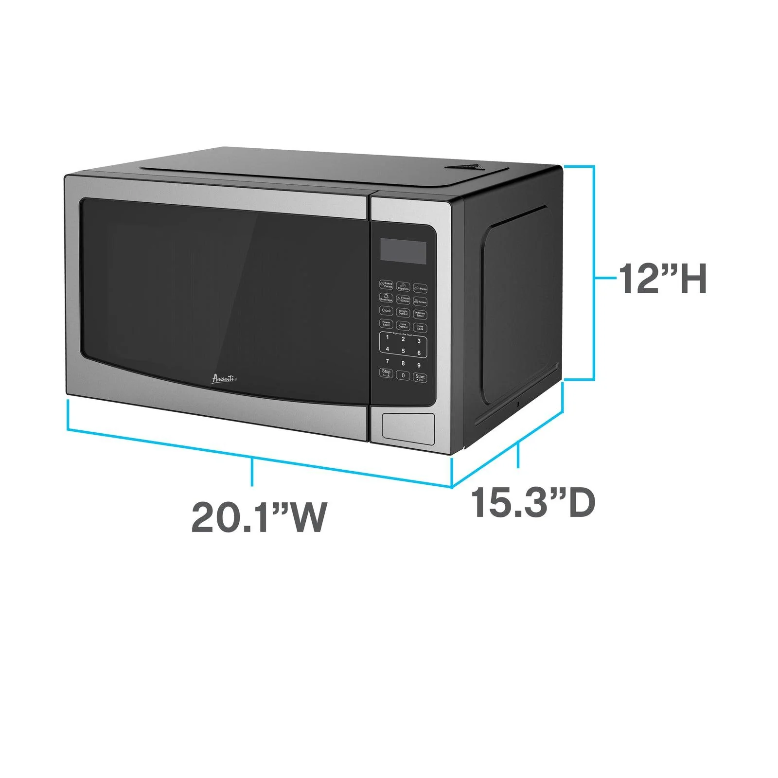 Avanti MT115V1B Avanti Microwave Oven, 1.1 Cu. Ft. Capacity - Black / 1.1 Cu. Ft. - Image 3