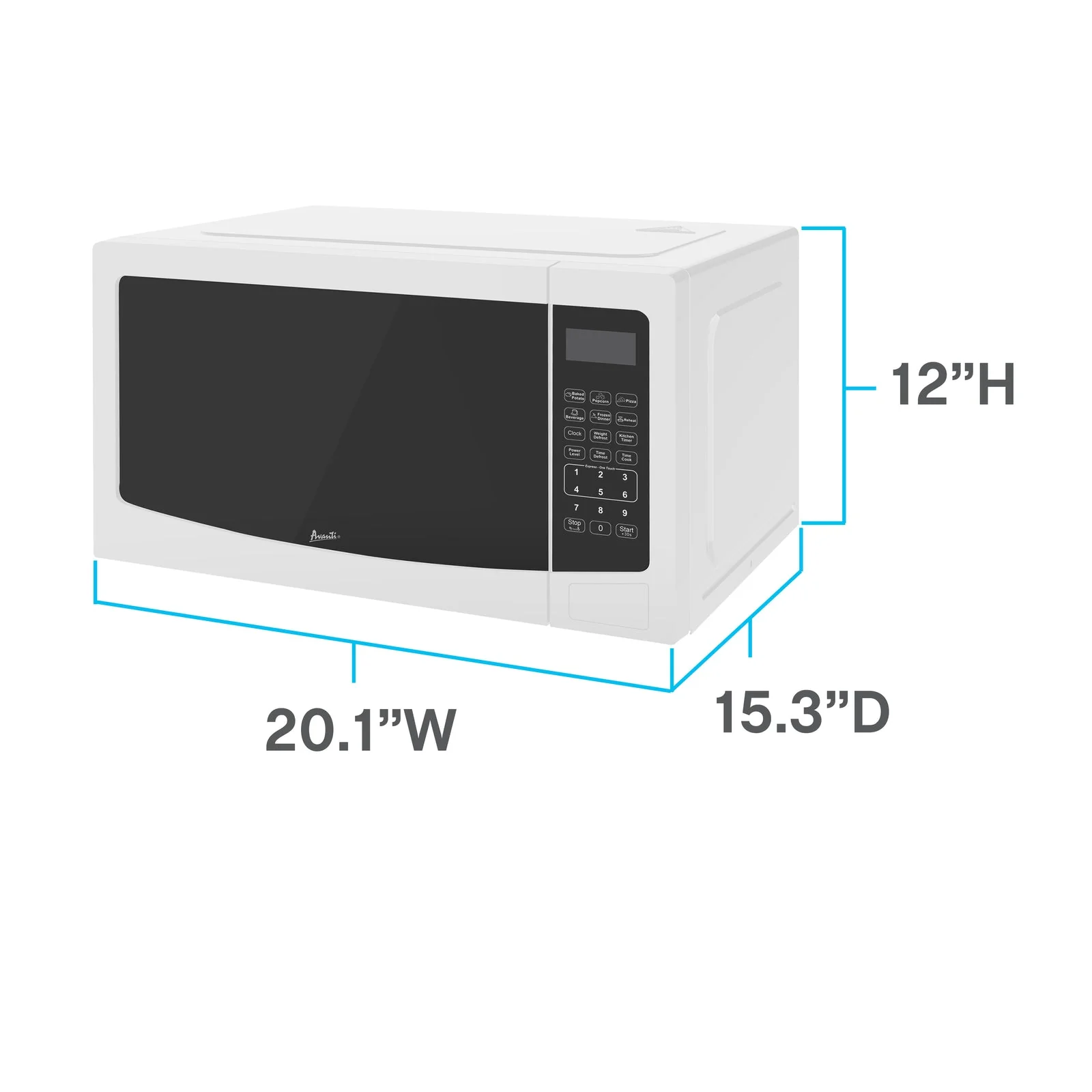 Avanti MT115V1B Avanti Microwave Oven, 1.1 Cu. Ft. Capacity - Black / 1.1 Cu. Ft. - Image 5