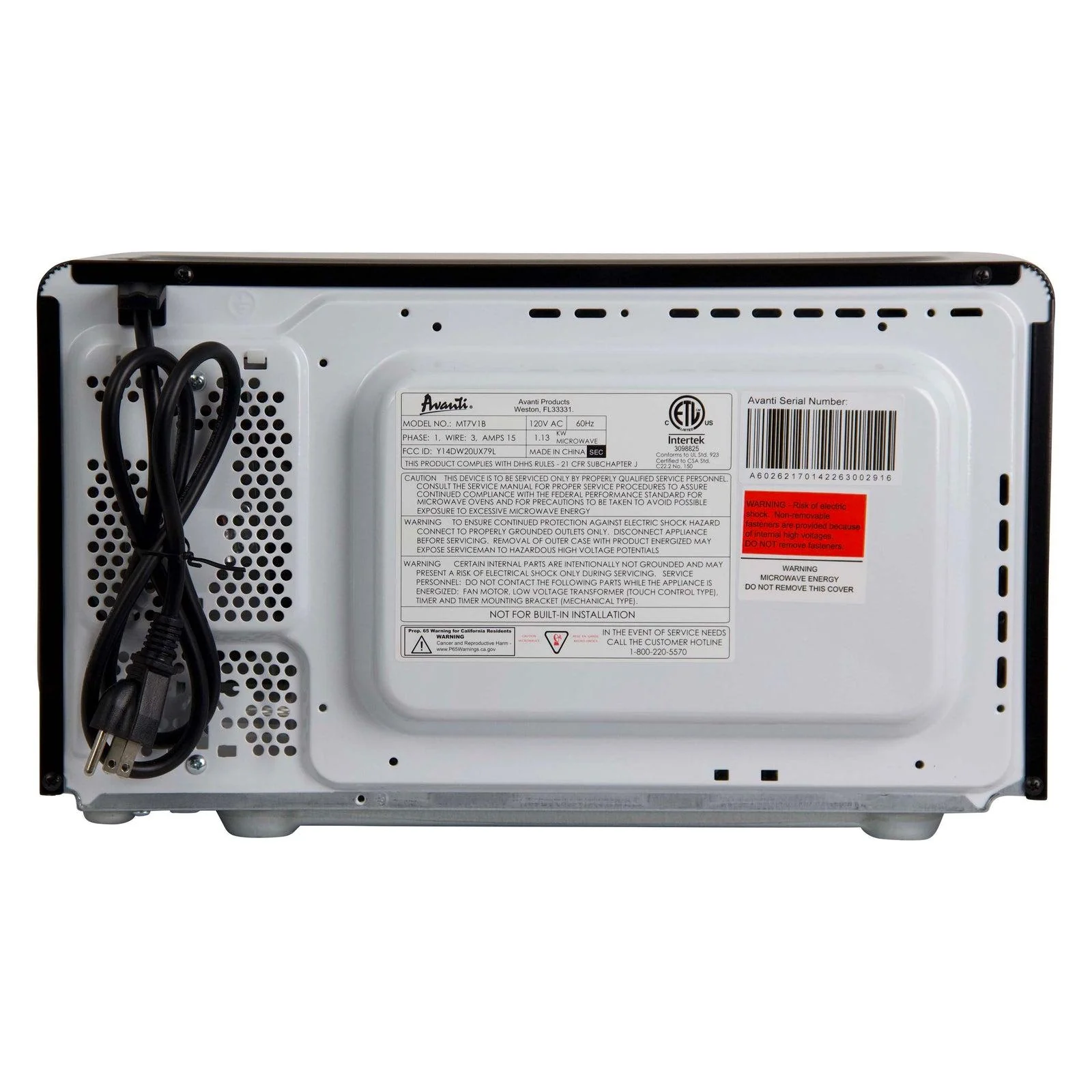 Avanti MT7V0W 0.7 Cu. Ft. Microwave Oven - Image 8