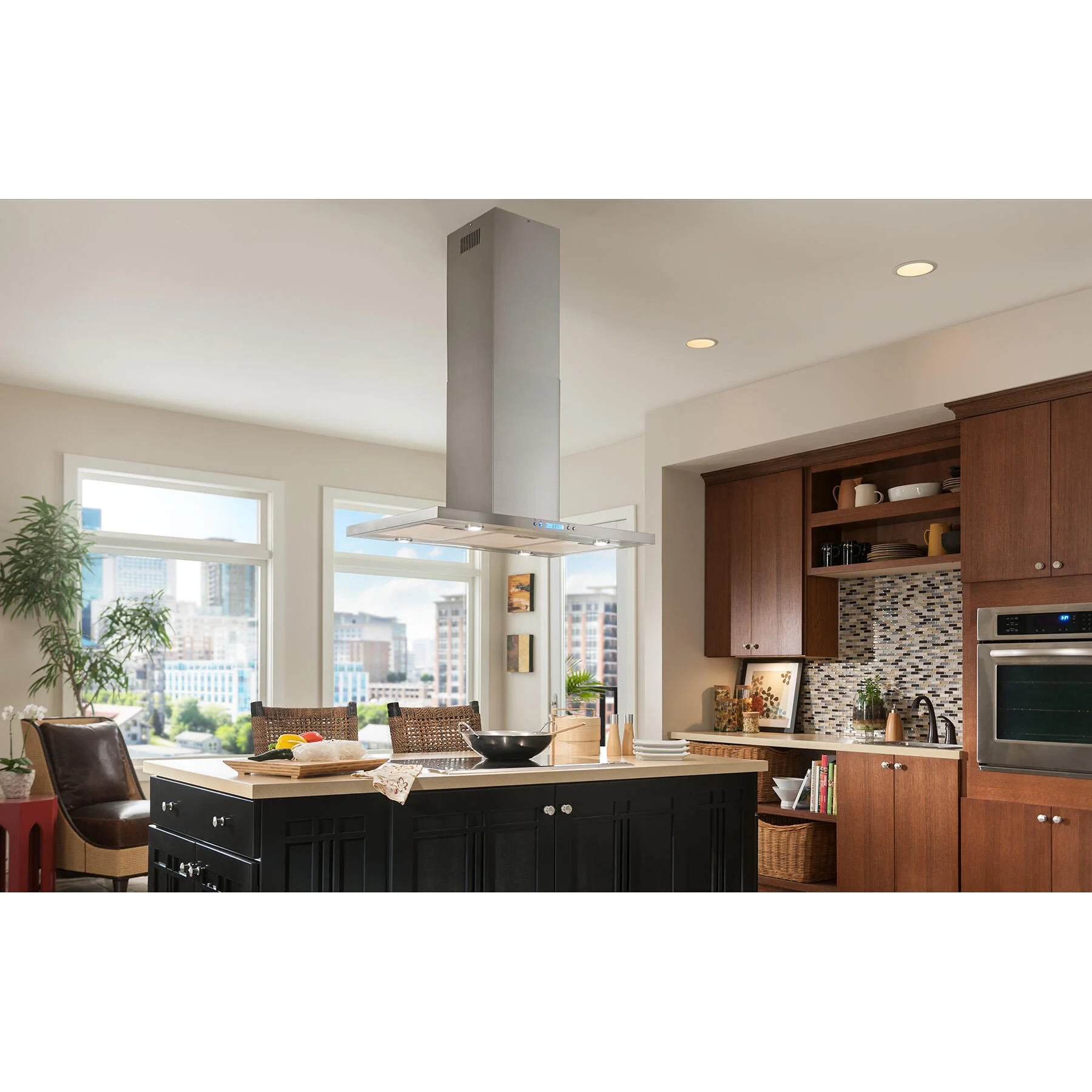 Best Range Hoods IBF4I36SB 36-Inch 400 Max Blower Cfm Stainless Steel Island Range Hood (Ibf4I Series) - Image 2