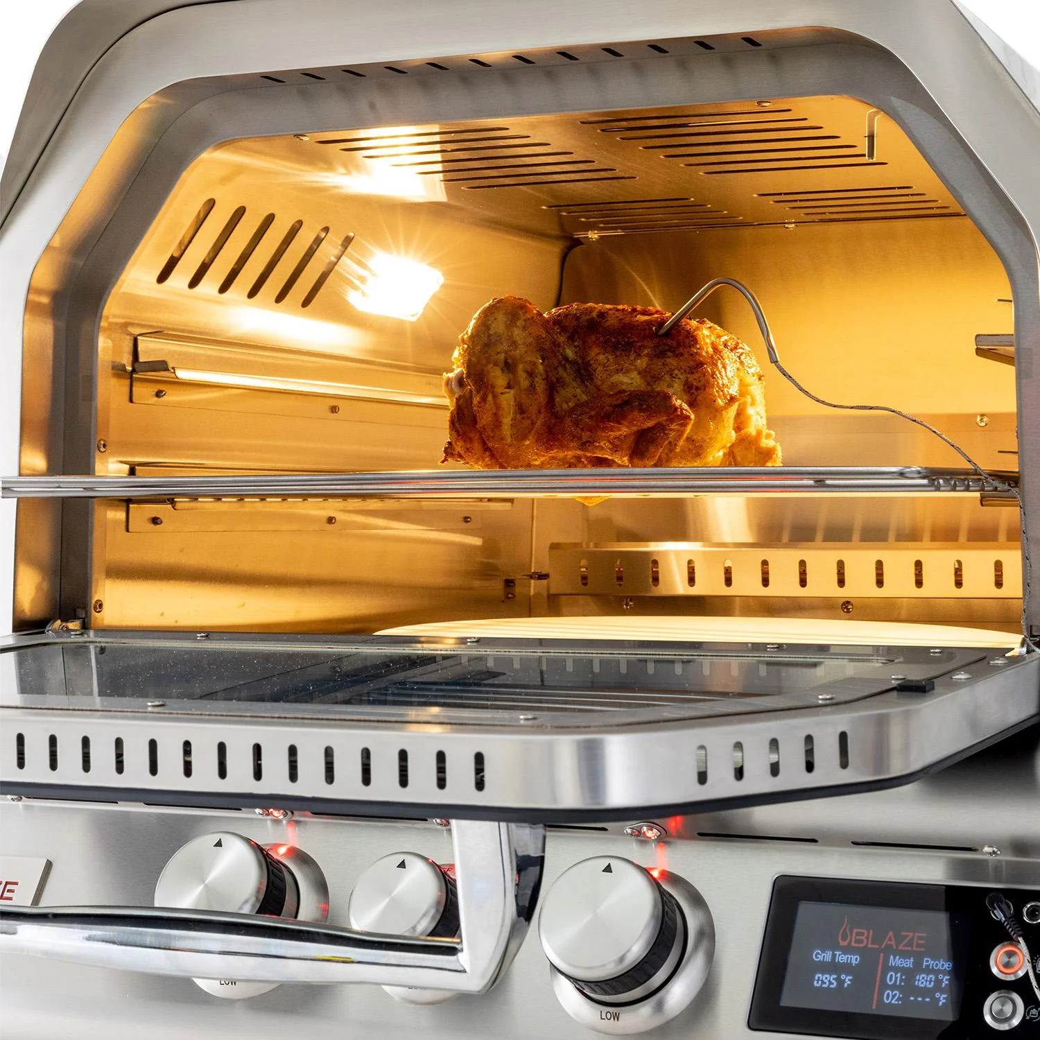 Blaze Grills BLZ26PZOVNLP Blaze 26-Inch Gas Outdoor Pizza Oven With Rotisserie, With Fuel Type - Propane - Image 6