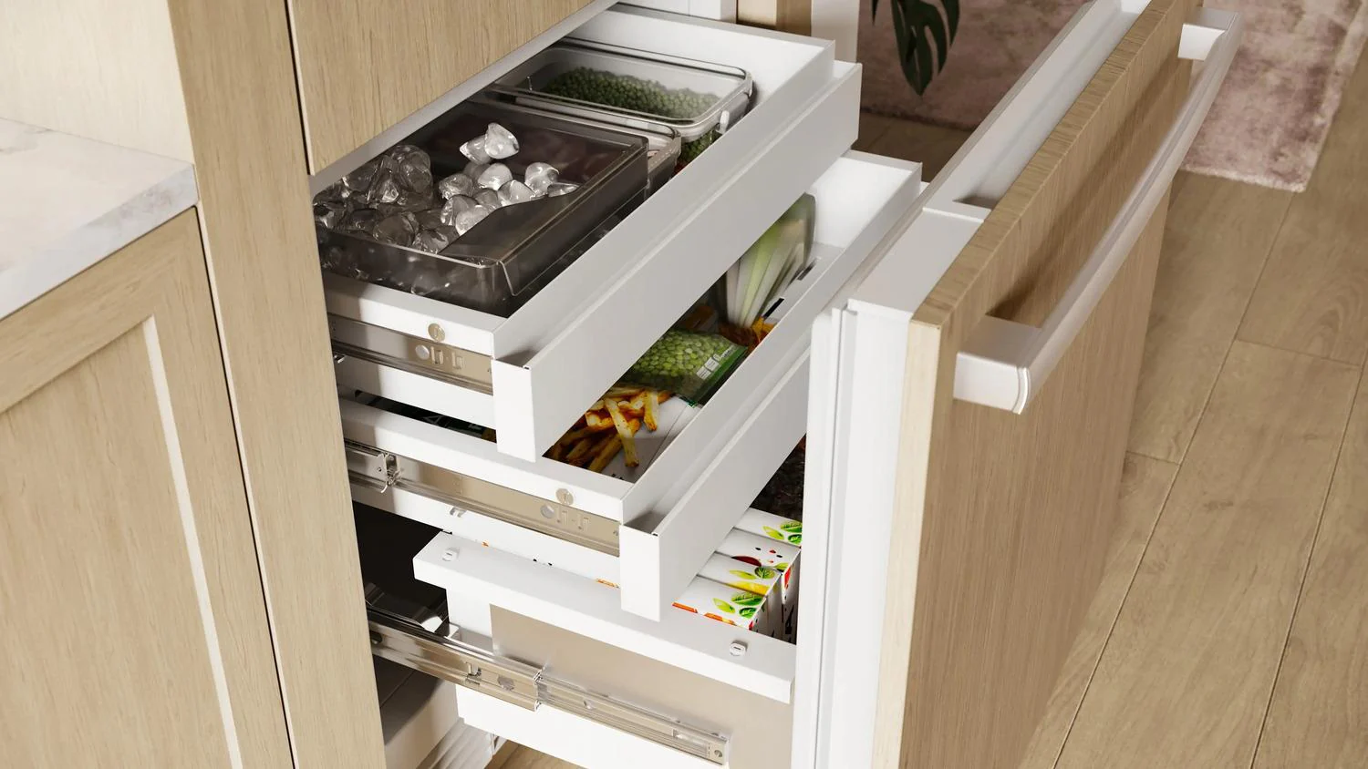 Bosch B30IB100SP Benchmark®, Vario Built-In Fridge-Freezer With Freezer At Bottom, 30'', Soft Close Flat Hinge - Image 7
