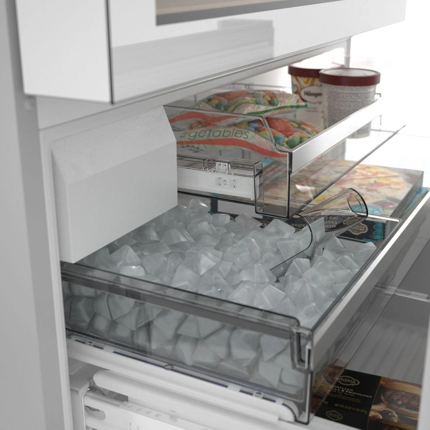 Bosch B36CL81ENW 800 Series French Door Bottom Mount Refrigerator, Glass Door 36" White - Image 7