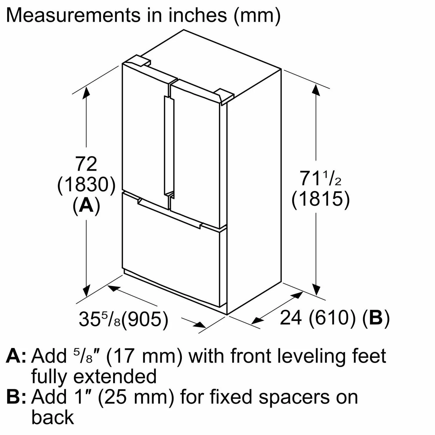 Bosch B36CT81ENS 800 Series French Door Bottom Mount Refrigerator 36" Easy Clean Stainless Steel - Image 12