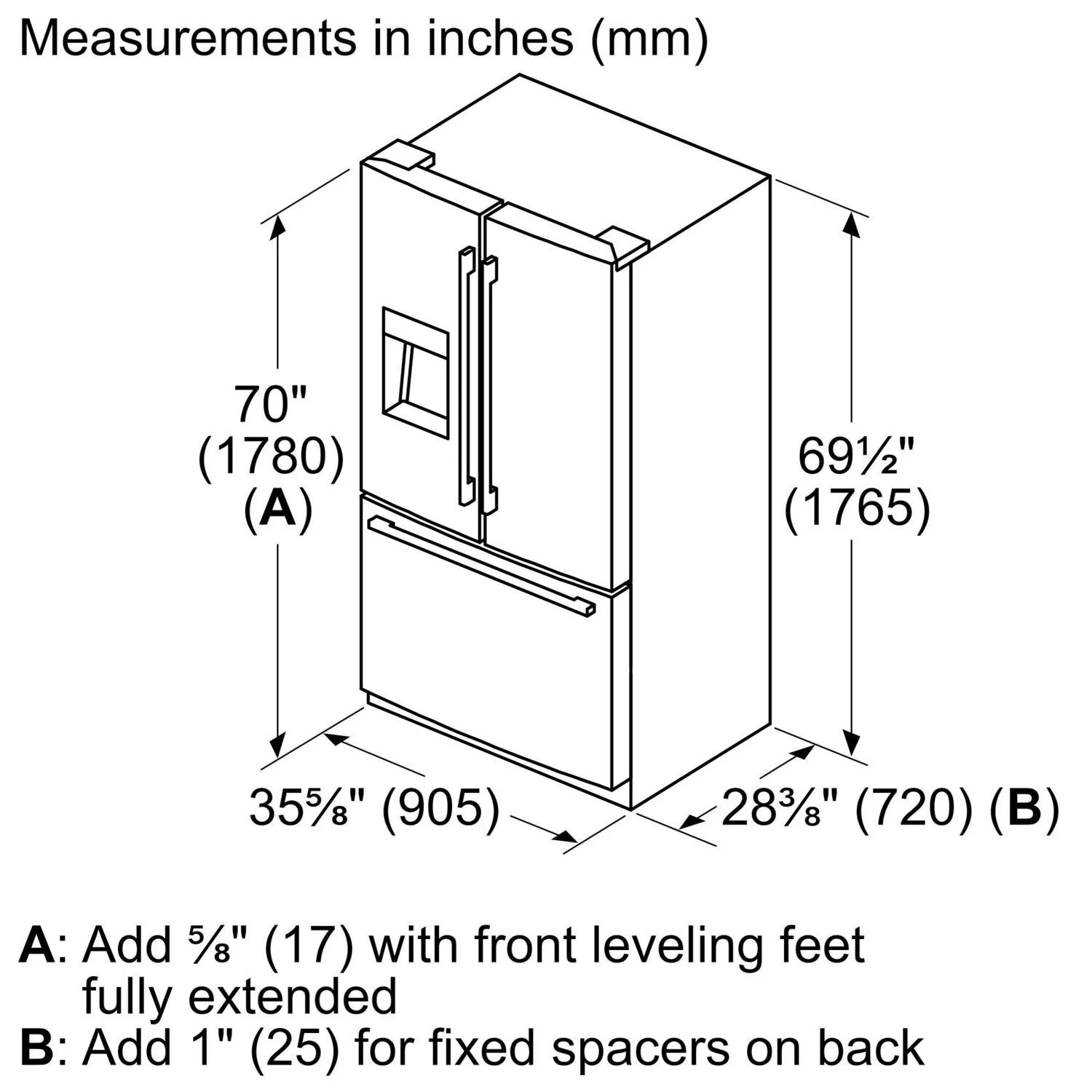 Bosch B36FD50SNS 500 Series French Door Bottom Mount Refrigerator 36'' Easy Clean Stainless Steel B36Fd50Sns - Image 15
