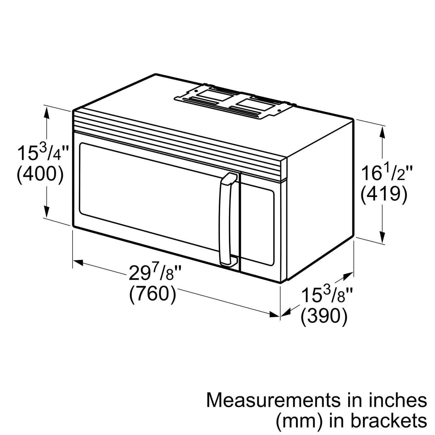 Bosch HMV3054U 300 Series Over-The-Range Microwave 30" Left Sideopening Door, Stainless Steel Hmv3054U - Image 8