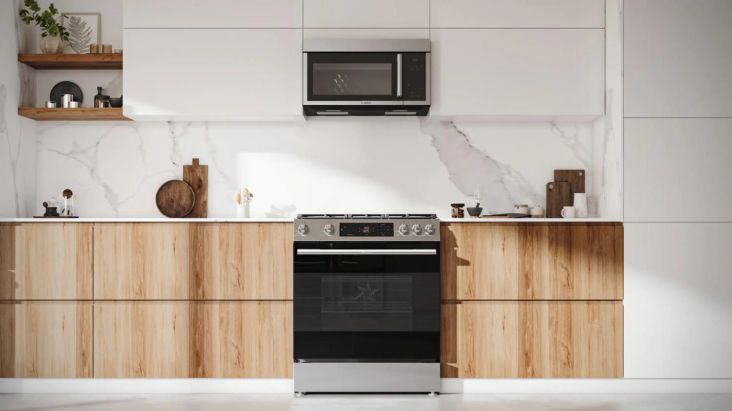 Bosch HMV3055U 300 Series, Over-The-Range Microwave, 30'', Door Hinge: Left, Stainless Steel - Image 3