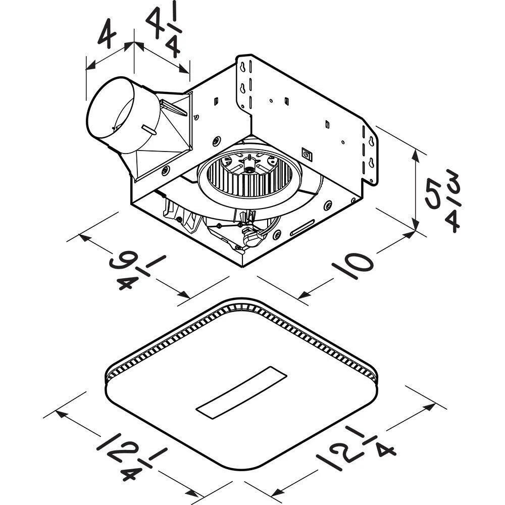Broan AE110LK Broan-Nutone® Wall Vent Kit, 3" Or 4" Round Duct - Image 6