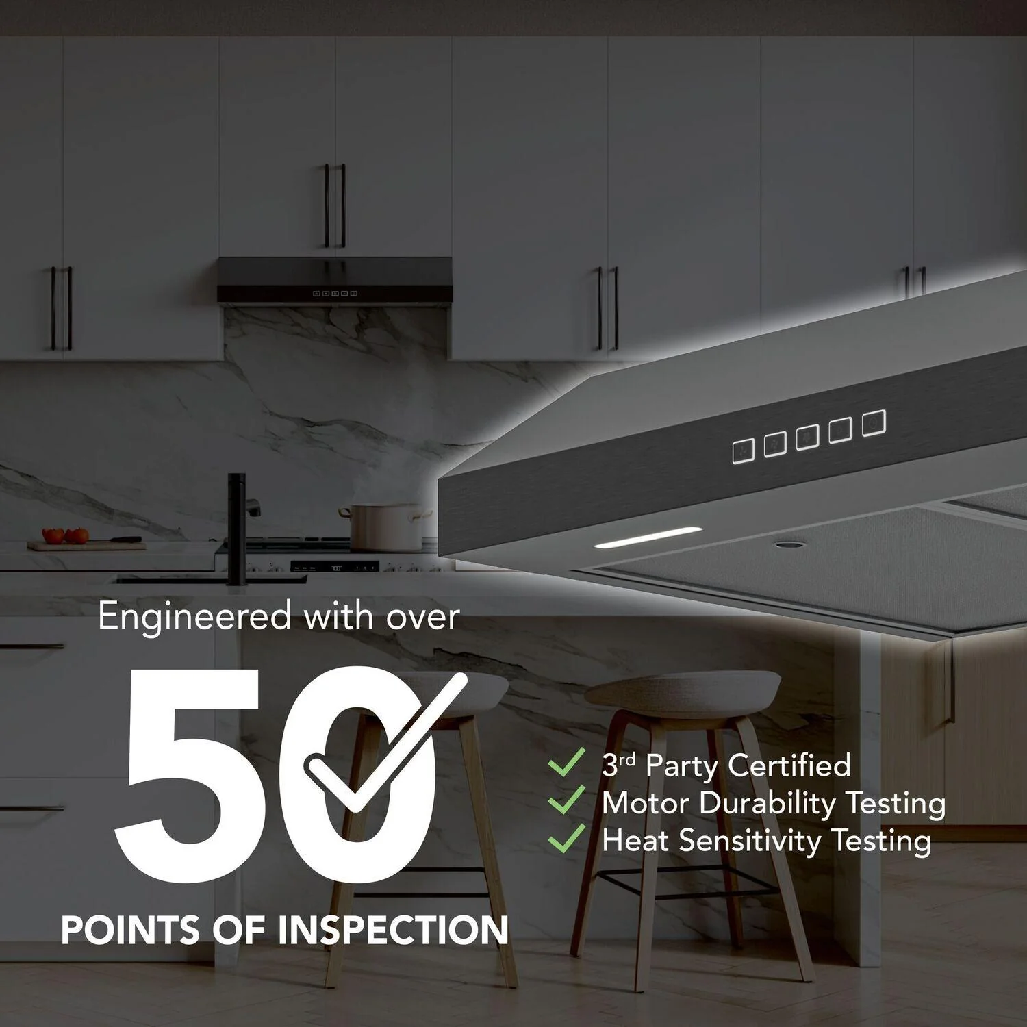 Broan GLA2303BLS Broan-Nutone 30-Inch Under Cabinet Range Hood, Energy Star, 350 Max Blower Cfm, Black Stainless Steel - Image 5