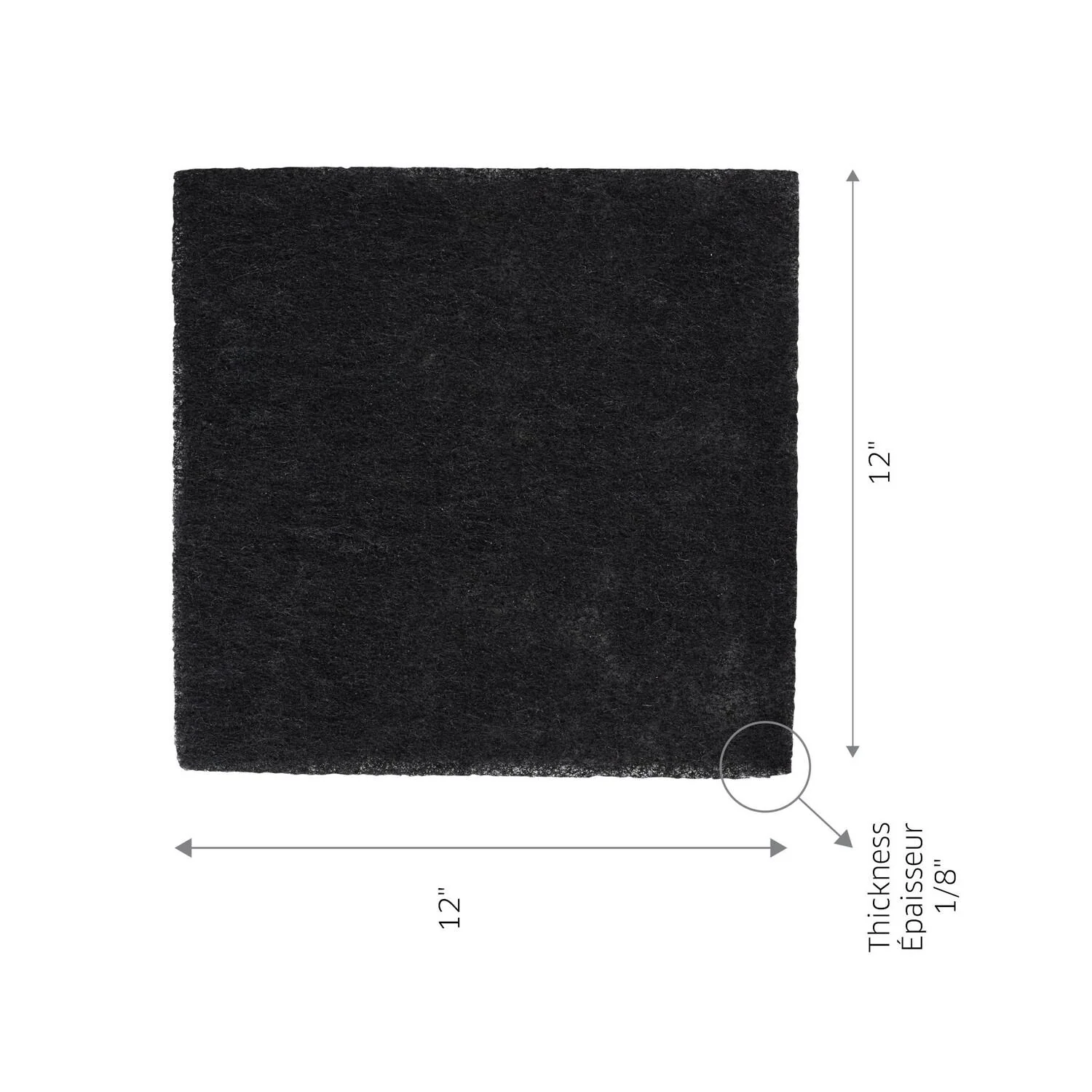 Broan HPFX1 Broan-Nutone® Genuine Replacement Charcoal Filter For Range Hoods, 10-7/8" X 10-1/2", Fits Select Models - Image 2