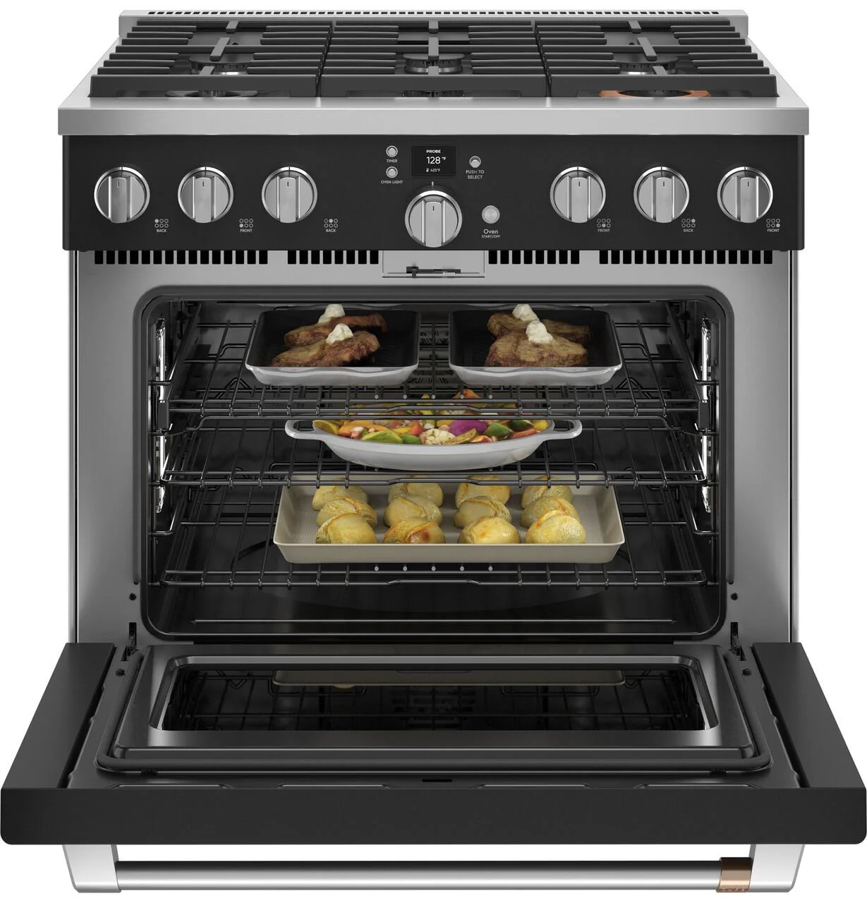 Cafe C2Y366P3TD1 Café™ 36" Smart Dual-Fuel Commercial-Style Range With 6 Burners (Natural Gas) - Image 5
