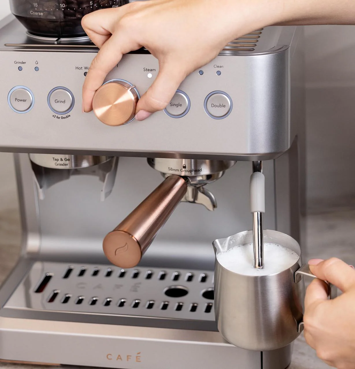 Cafe C7CESAS2RS3 Café™ Bellissimo Semi Automatic Espresso Machine + Frother - Image 5
