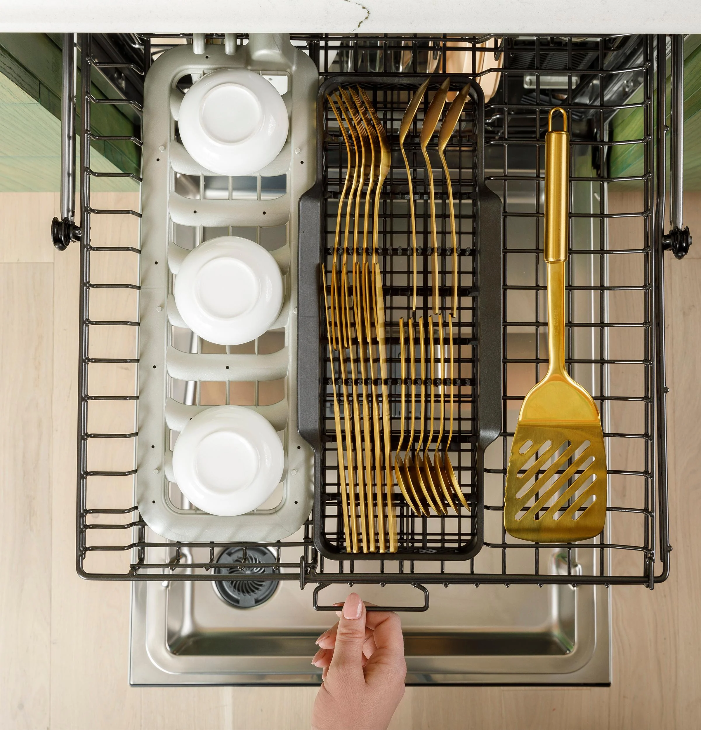 Cafe CDT888P4VW2 Café™ Customfit Energy Star Stainless Interior Smart Dishwasher With Ultra Wash Top Rack And Dual Convection Ultra Dry, Led Lights, 39 Dba - Image 23