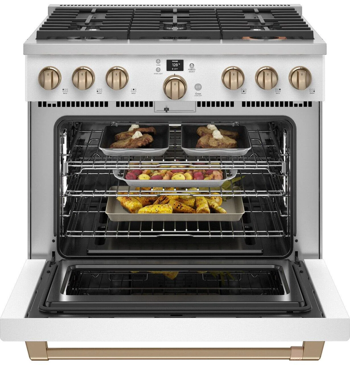 Cafe CGY366P4TW2 Café™ 36" Smart All-Gas Commercial-Style Range With 6 Burners (Natural Gas) - Image 4