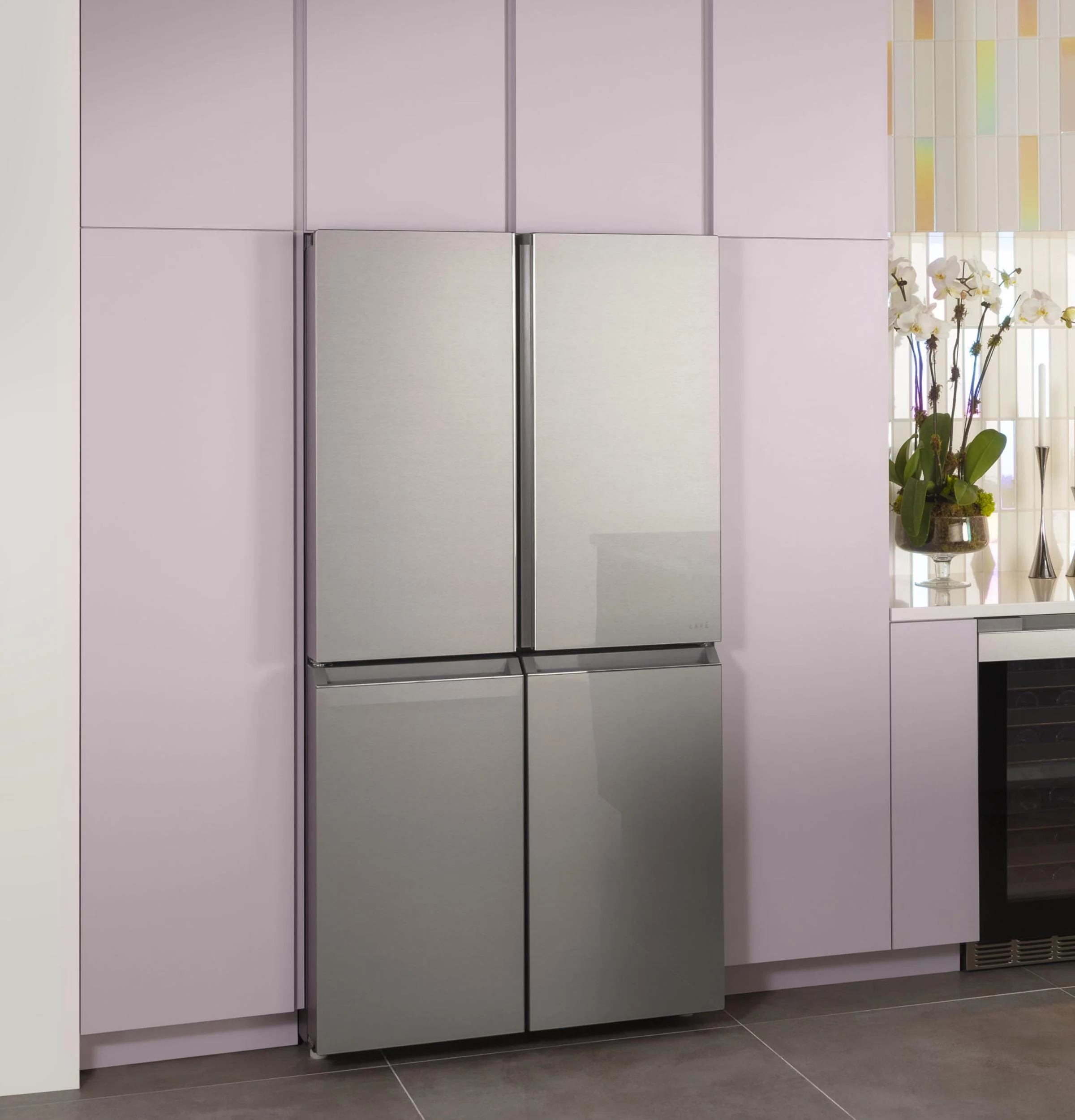 Cafe CHE23DM5WS5 Café™ Energy Star® 22.9 Cu. Ft. Smart Counter-Depth Quad-Door Refrigerator In Platinum Glass With Dual-Dispense Autofill Pitcher - Image 32
