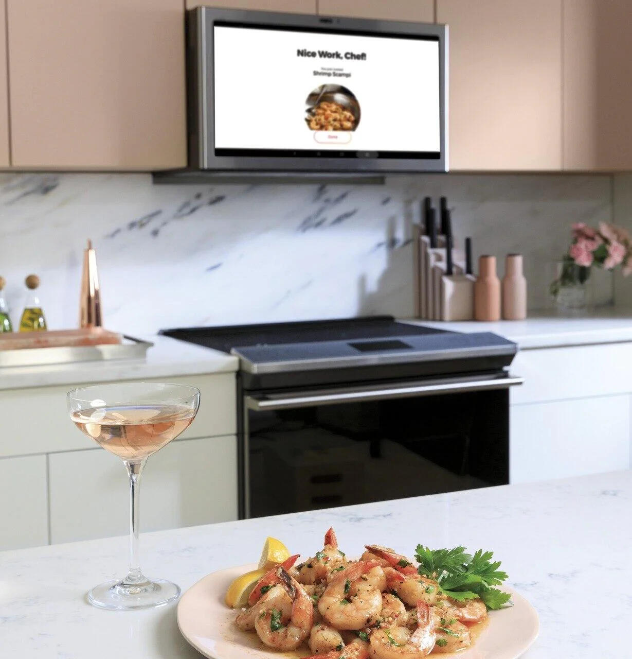 Cafe CHS90XM2NS5 Café 30" Smart Slide-In, Front-Control, Induction And Convection Range With In-Oven Camera In Platinum Glass - Image 17
