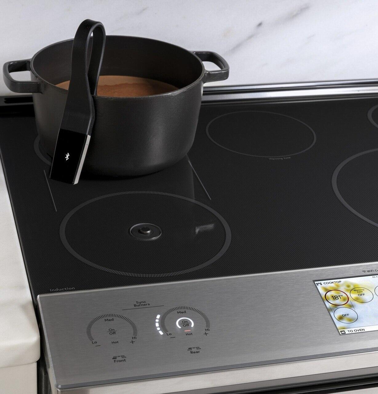 Cafe CHS90XM2NS5 Café 30" Smart Slide-In, Front-Control, Induction And Convection Range With In-Oven Camera In Platinum Glass - Image 22