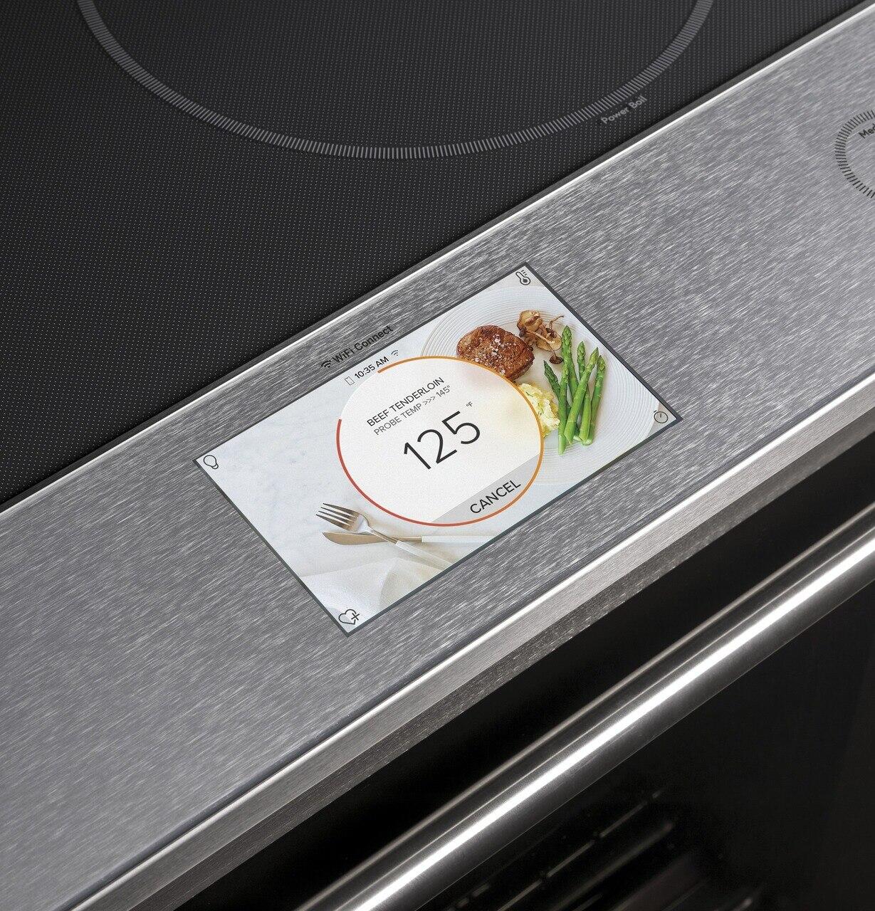 Cafe CHS90XM2NS5 Café 30" Smart Slide-In, Front-Control, Induction And Convection Range With In-Oven Camera In Platinum Glass - Image 25