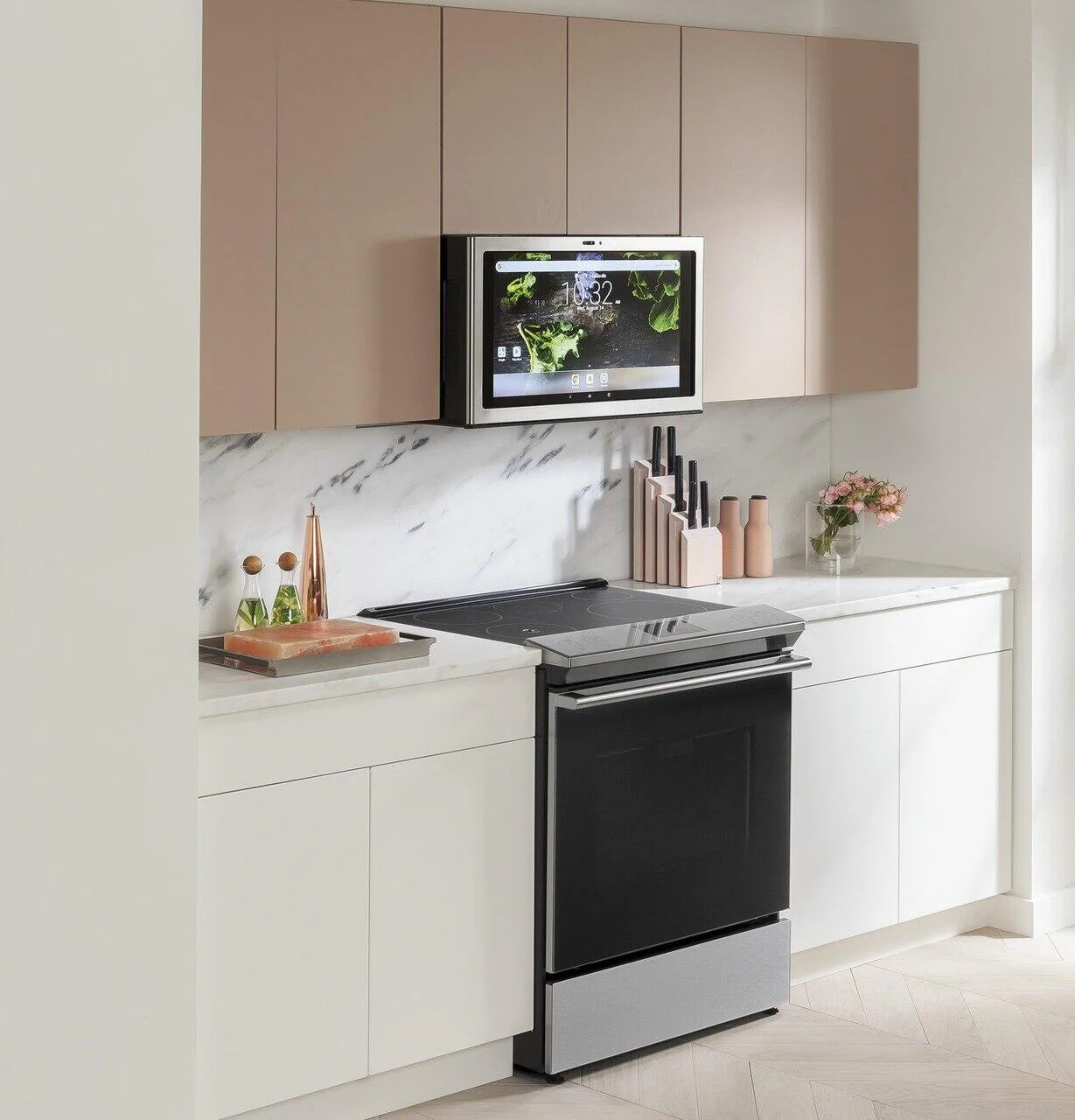 Cafe CHS90XM2NS5 Café 30" Smart Slide-In, Front-Control, Induction And Convection Range With In-Oven Camera In Platinum Glass - Image 7