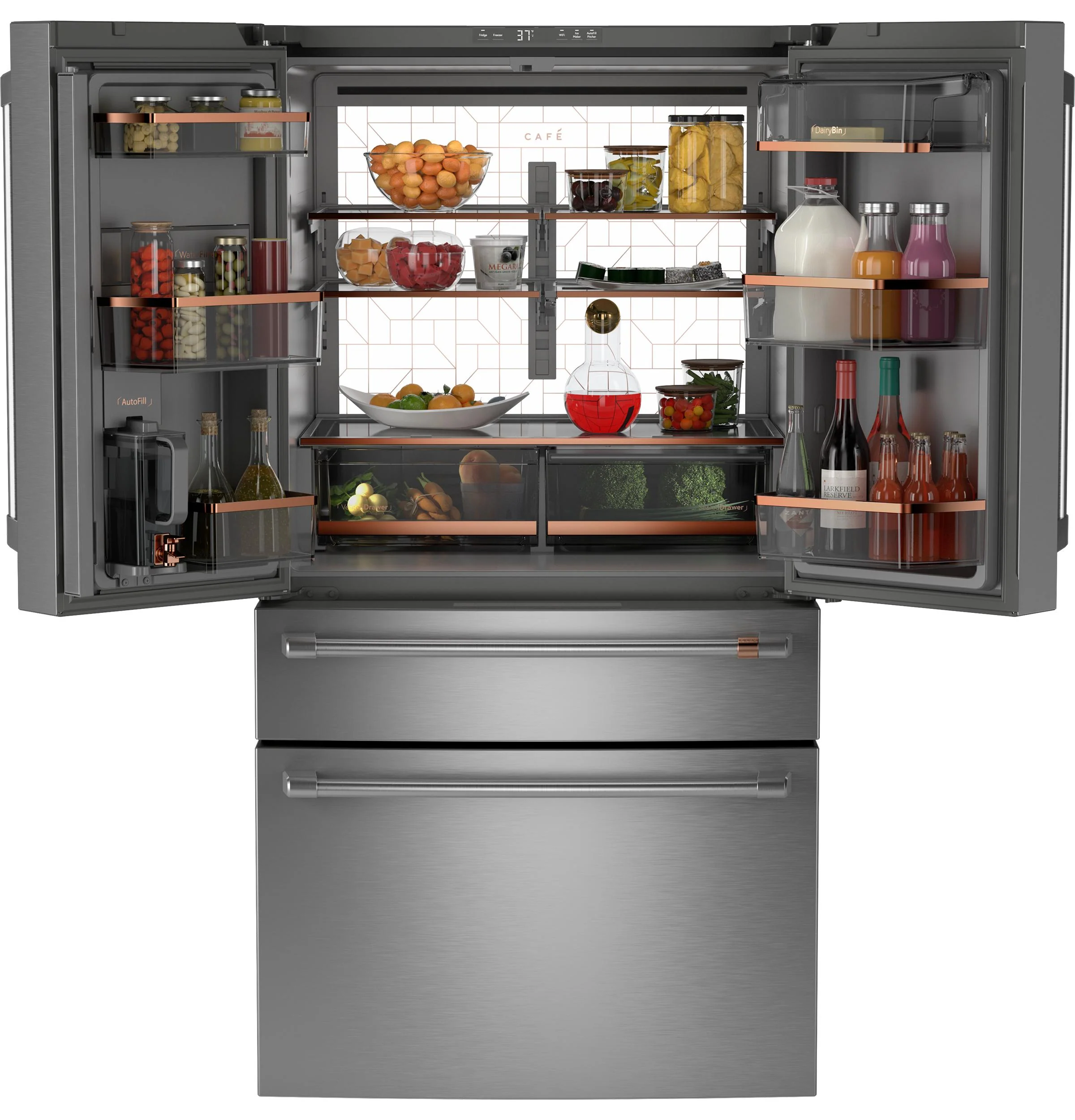 Cafe CJE23DP2WS1 Café™ Energy Star® 23.2 Cu. Ft. Smart Counter-Depth 4-Door French-Door Refrigerator With Dual-Dispense Autofill Pitcher - Image 6