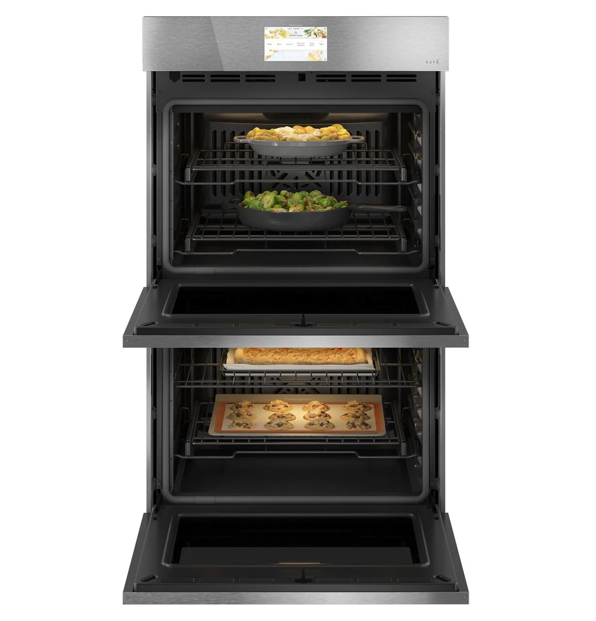 Cafe CTD90DM2NS5 Café™ Minimal Series 30" Smart Built-In Convection Double Wall Oven In Platinum Glass - Image 3