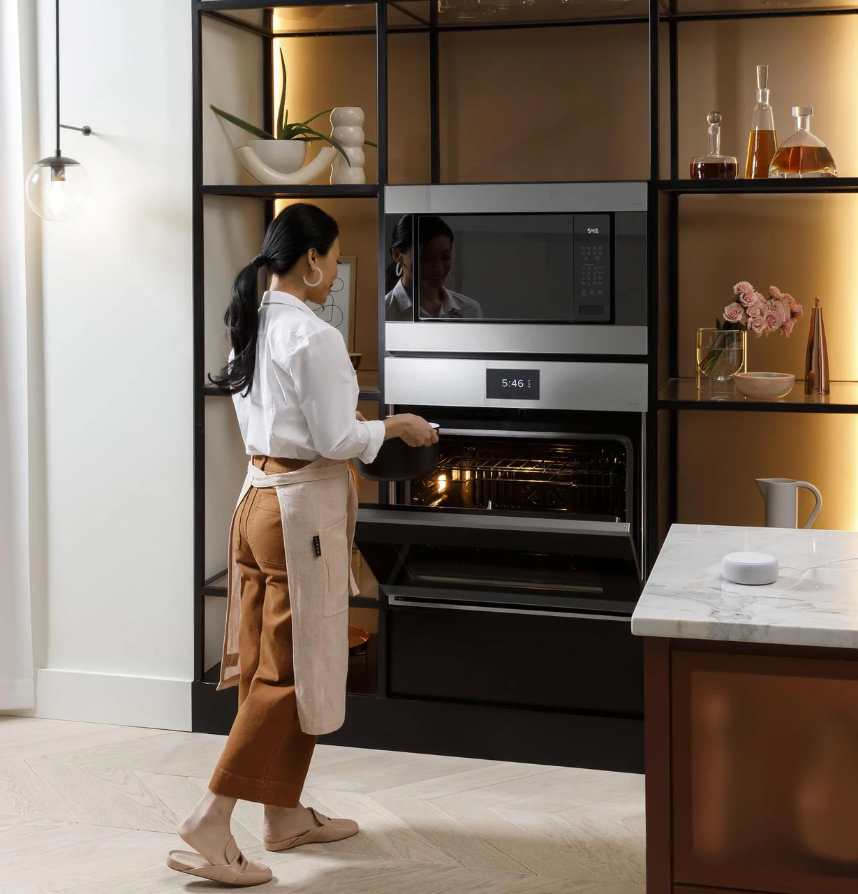 Cafe CTD90DM2NS5 Café™ Minimal Series 30" Smart Built-In Convection Double Wall Oven In Platinum Glass - Image 9