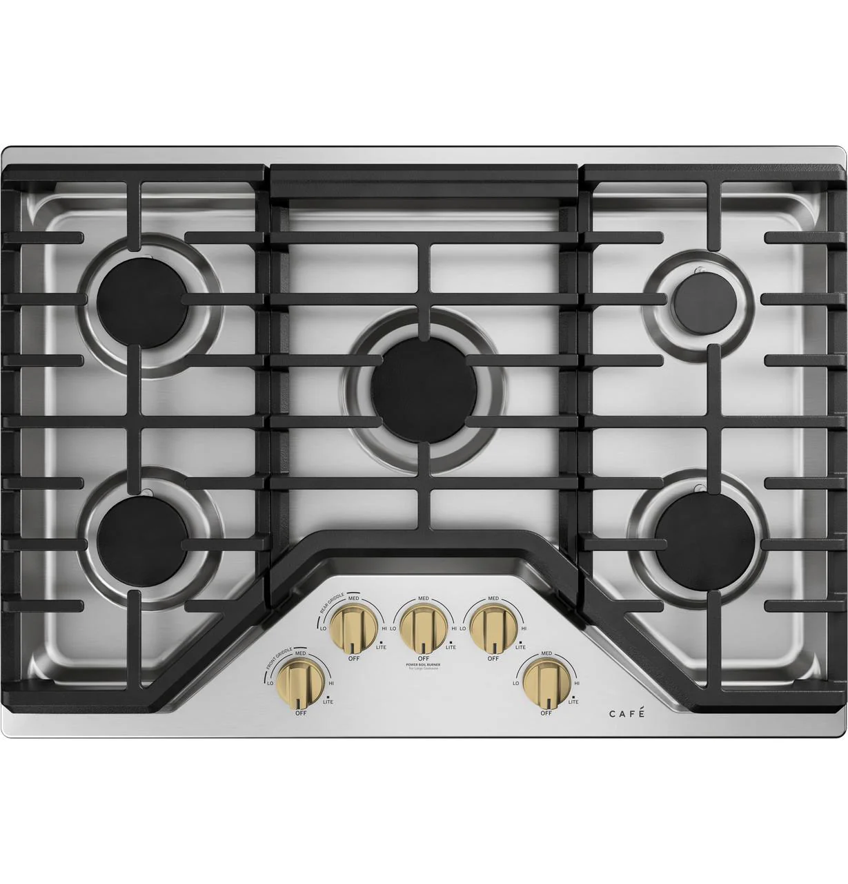 Cafe CXCG1K0PMCG Café™ 5 Gas Cooktop Knobs - Brushed Brass - Image 2