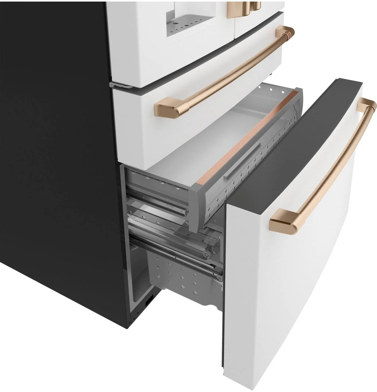 Cafe CXE22DP4PW2 Café™ Energy Star® 22.3 Cu. Ft. Smart Counter-Depth 4-Door French-Door Refrigerator - Image 7