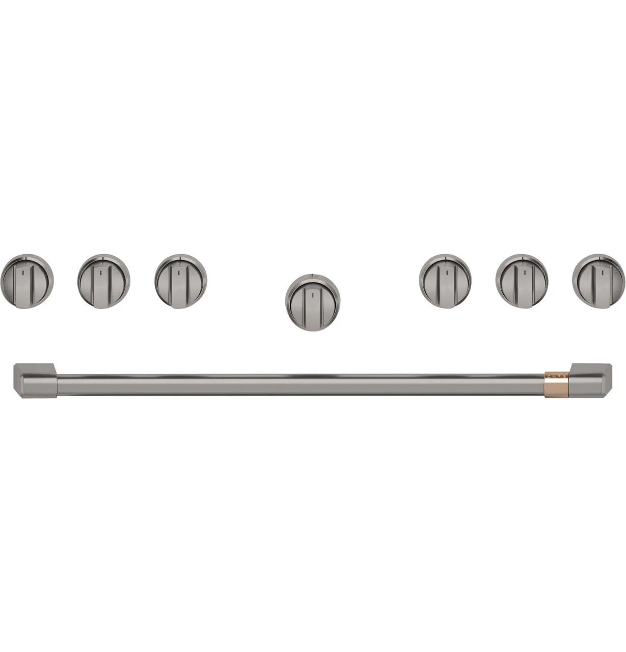 Cafe CXPR6HKPTBT Café™ 36" Brushed Black Handle & Knob Set For Pro Range And Rangetop