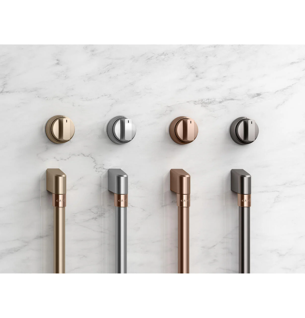 Cafe CXPR6HKPTBZ Café™ 36" Brushed Bronze Handle & Knob Set For Pro Range And Rangetop - Image 2