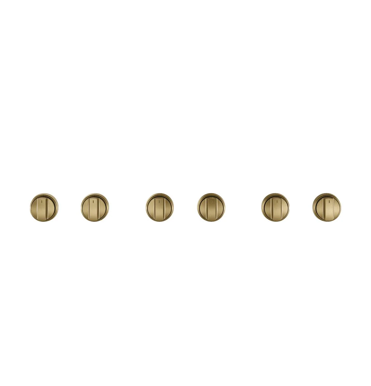 Cafe CXPR6HKPTCG Café™ 36" Brushed Brass Handle & Knob Set For Pro Range And Rangetop - Image 2