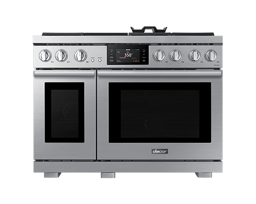 Dacor DOP48T963DS 48" Dual-Fuel Range, Silver Stainless, Natural Gas/Liquid Propane