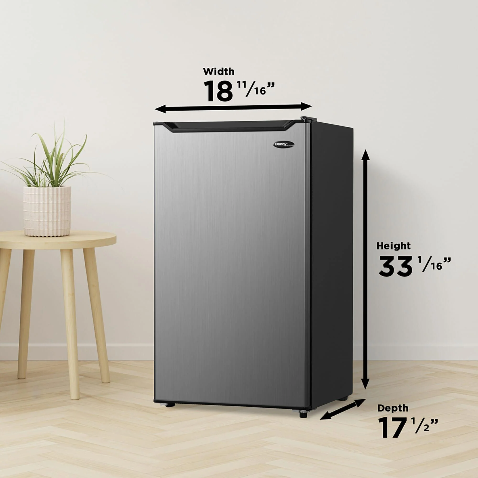 Danby DAR032B2SLM Danby 3.2 Cu. Ft. Compact Fridge In Stainless Steel - Image 7