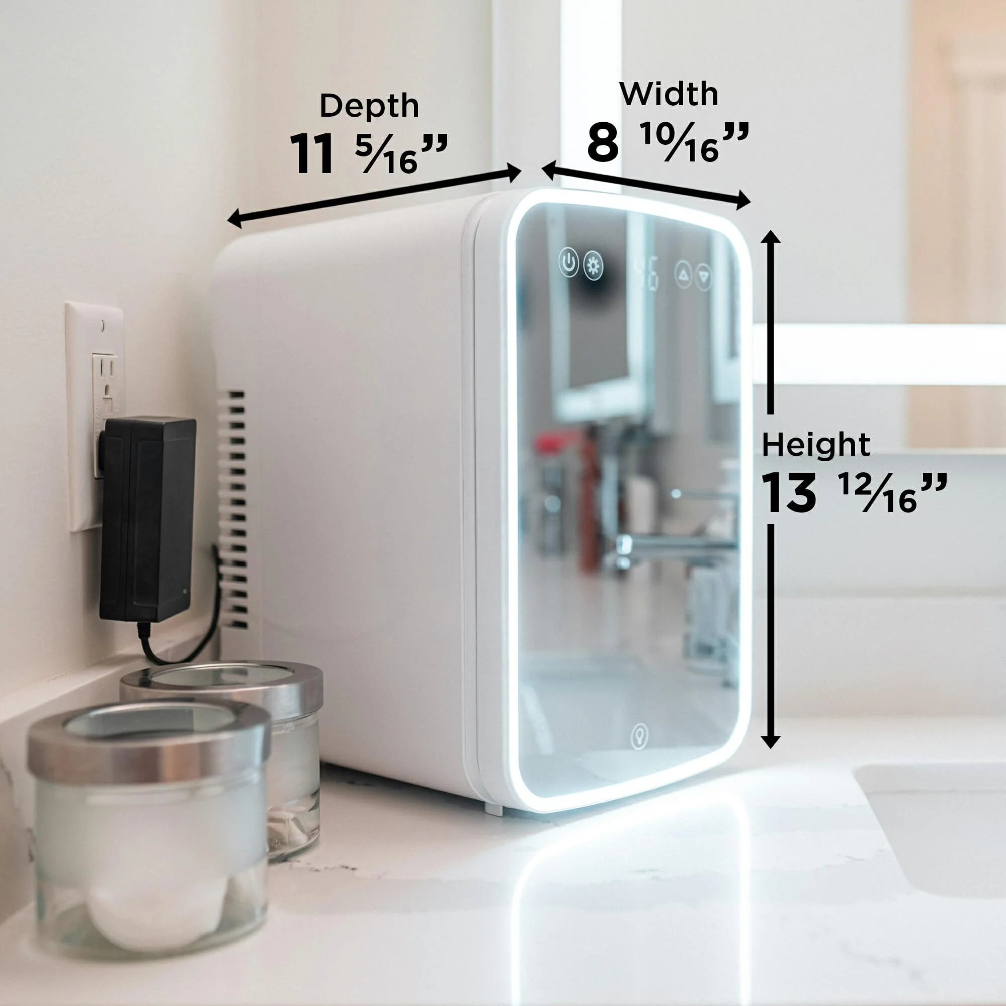 Danby DBMR02624WD43 Danby 7.4L Mini Fridge With Mirror & Light In White - Image 16