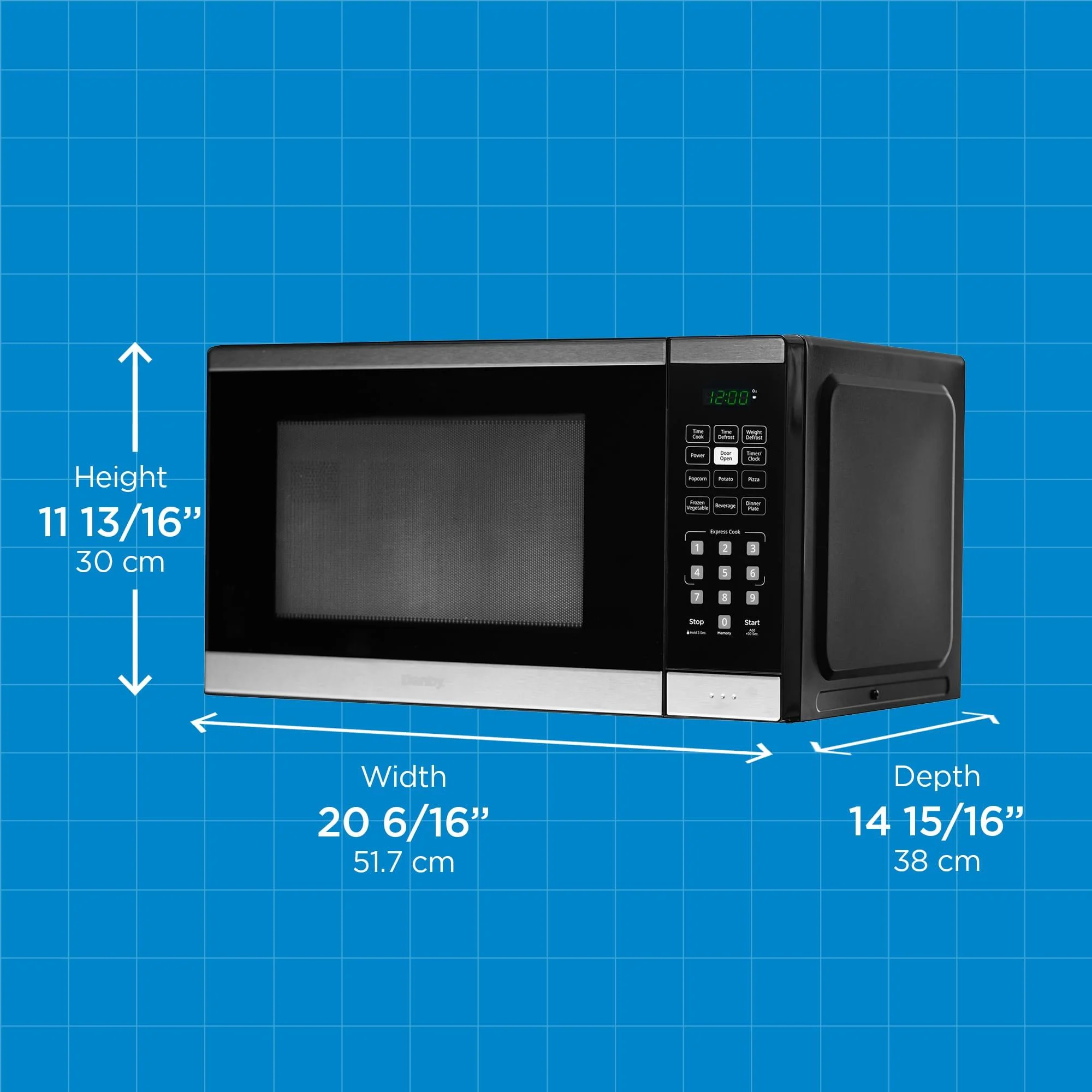 Danby DBMW1126BBS Danby 1.1 Cu. Ft. Countertop Microwave In Black And Stainless Steel - Image 6
