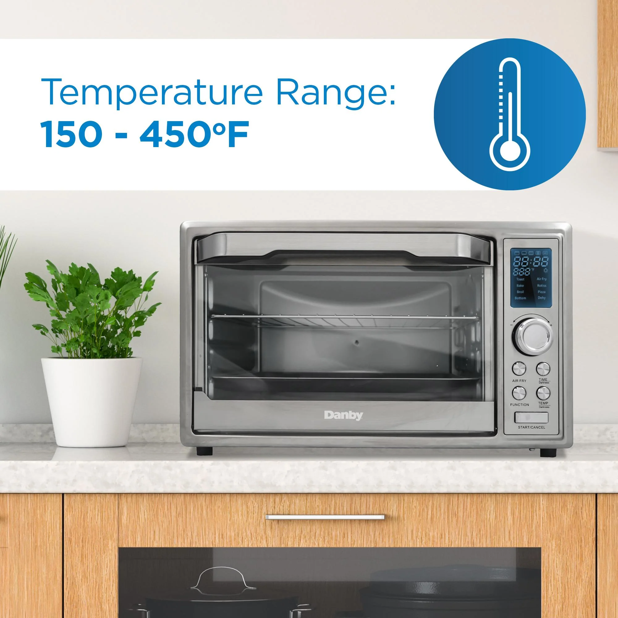 Danby DBTO0961ABSS Danby 0.9 Cu. Ft./25L Convection Toaster Oven With Air Fry Technology, Digital Lcd Display - Image 10
