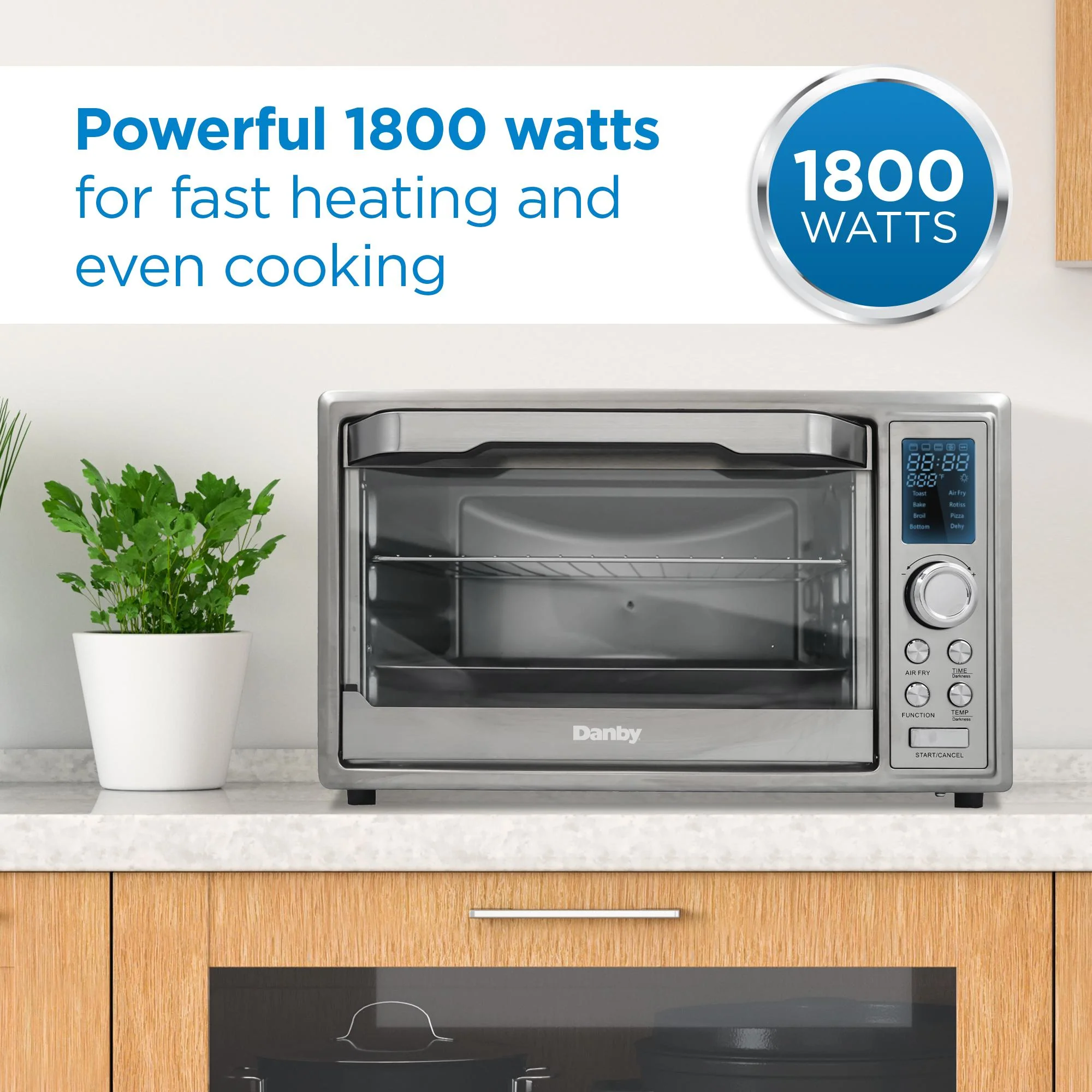 Danby DBTO0961ABSS Danby 0.9 Cu. Ft./25L Convection Toaster Oven With Air Fry Technology, Digital Lcd Display - Image 8