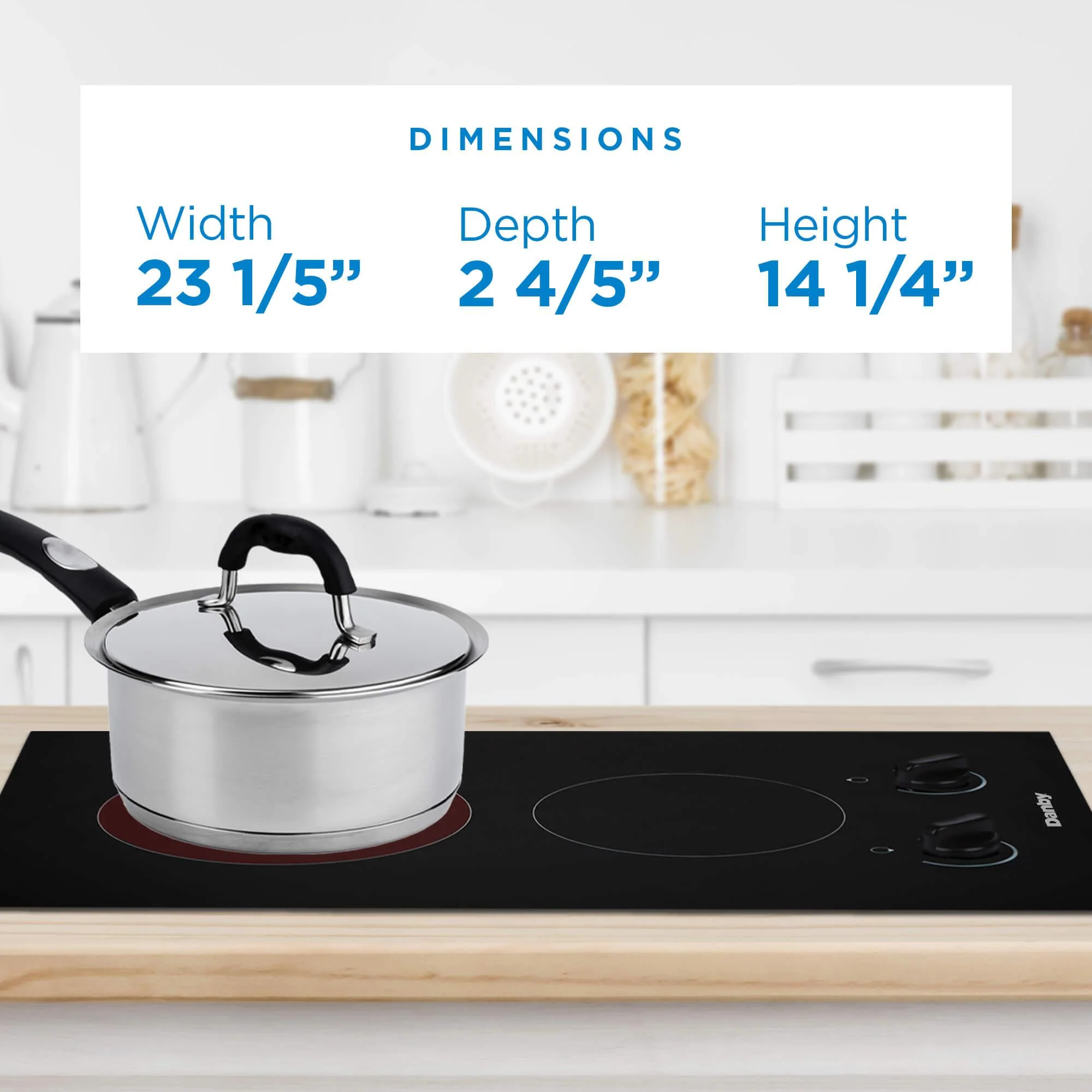 Danby DRC14A1BD Danby 14-Inch Radiant 2 Burner Cooktop - Image 3
