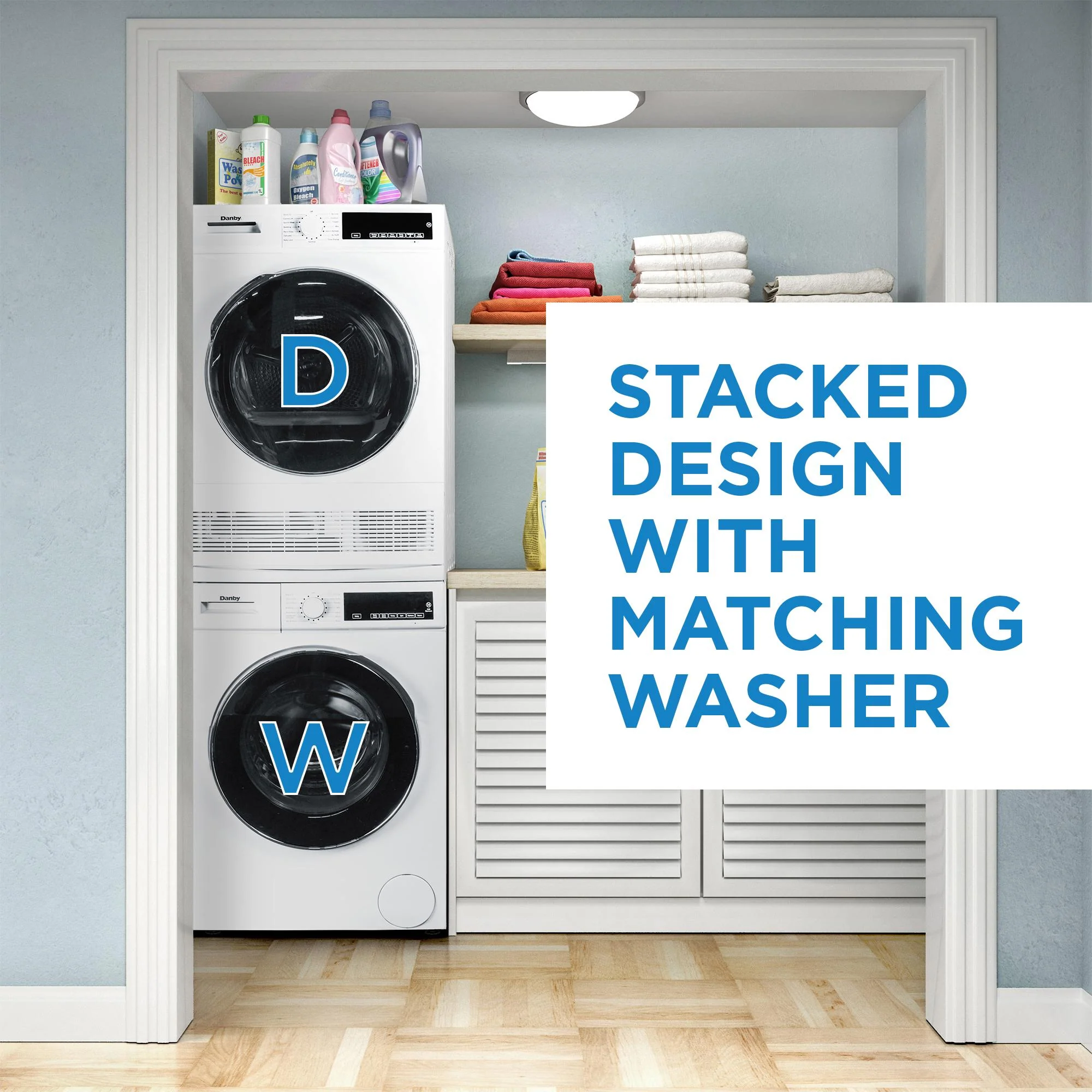 Danby DWM022D3WDB Danby 24-Inch, 2.2 Cu Ft. Stackable Front Load Washer With Steam In White - Image 12