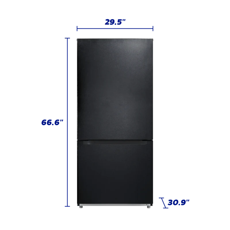 Element Appliance ERBM19CBB Element 18.7 Cu. Ft. Bottom Freezer Refrigerator - Black - Image 7