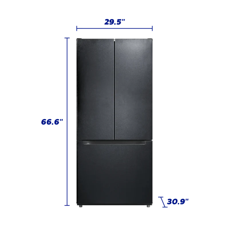Element Appliance ERFD19CGCB Element 18.4 Cu. Ft. French Door Refrigerator - Black - Image 7