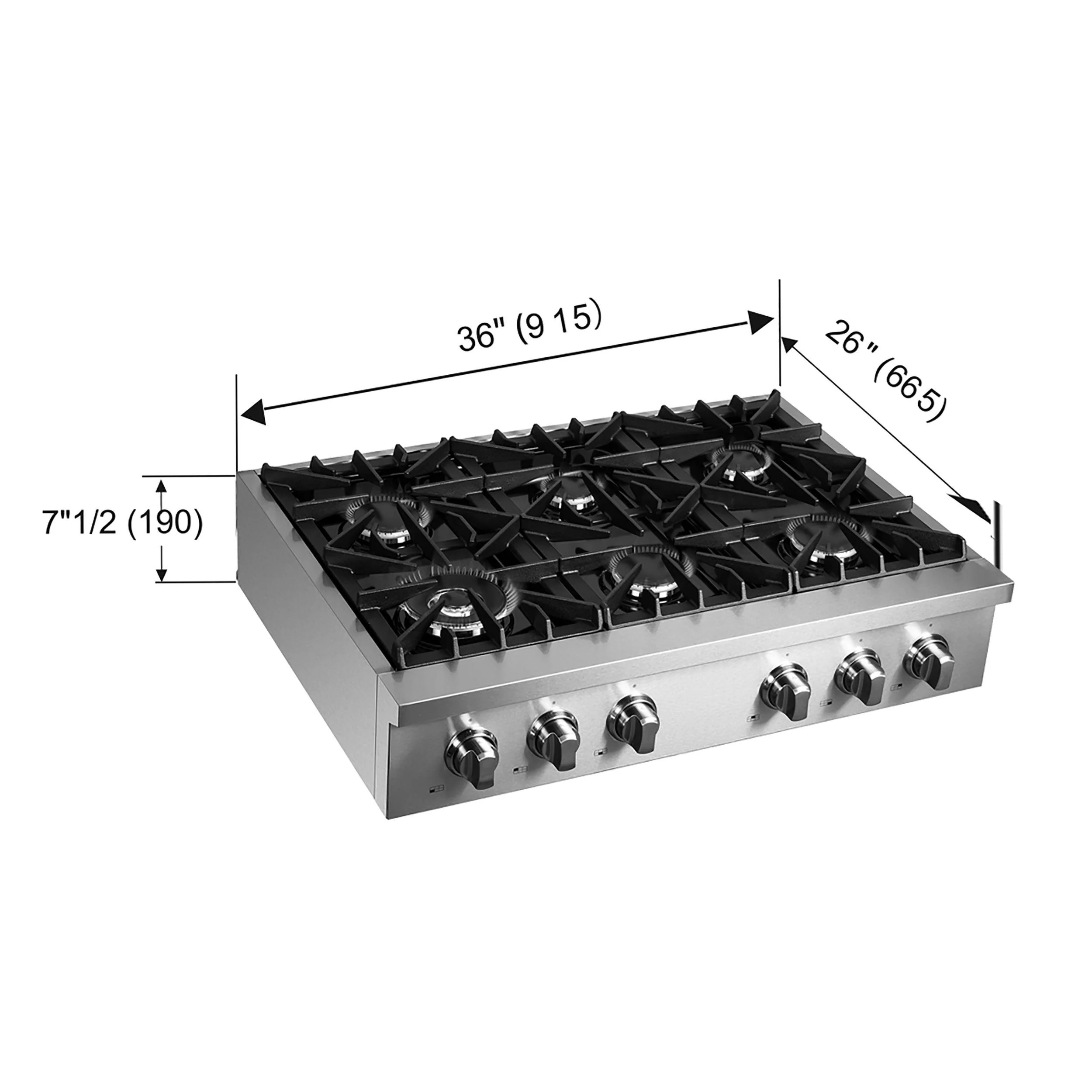 Forno FCTGS573736 Forno Cossato Alta Qualita 36" Gas Rangetop - Image 3