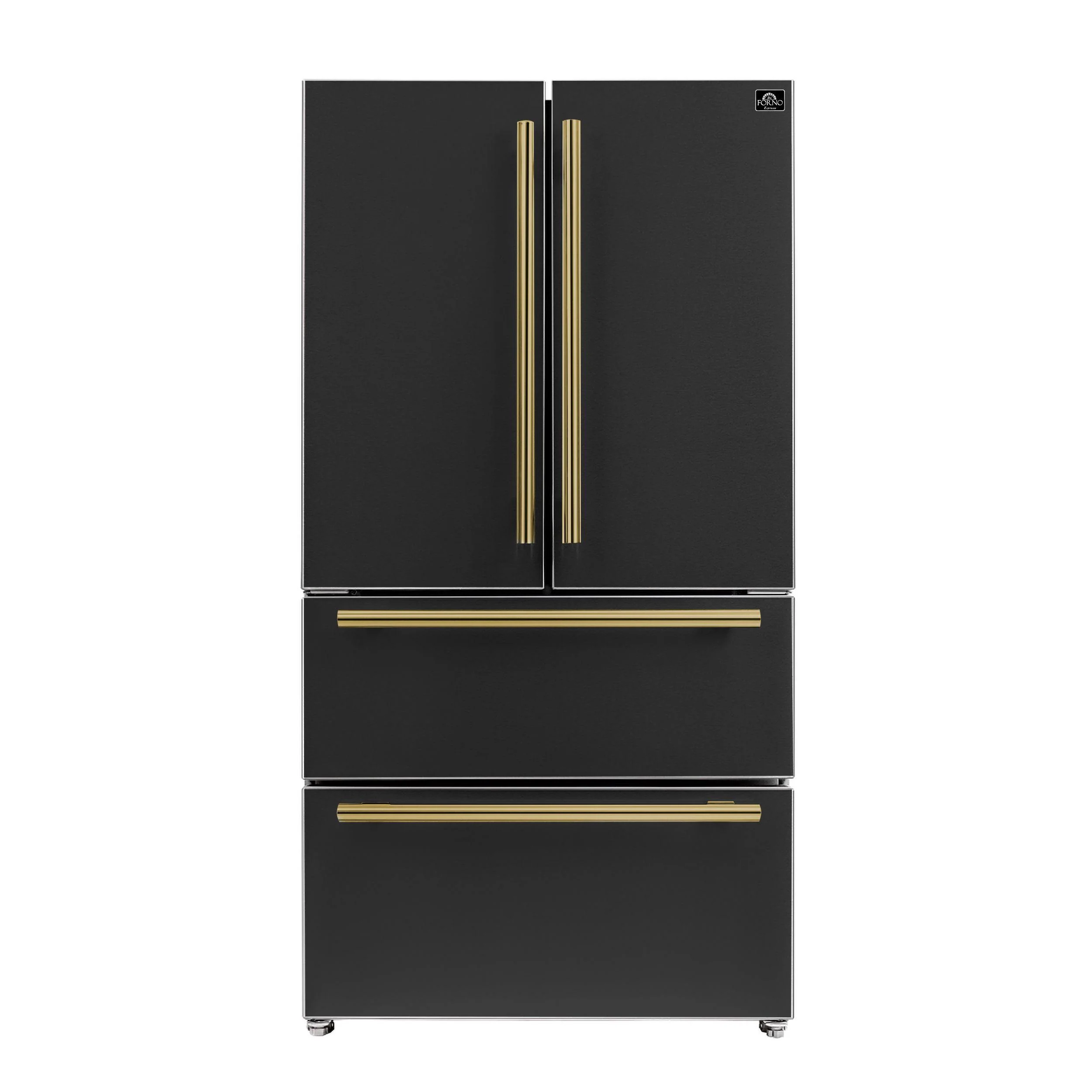Forno FFRBI182036BLK Espresso Moena 36-Inch French Door Refrigerator In Black, 19.2 Cu.Ft - Image 7