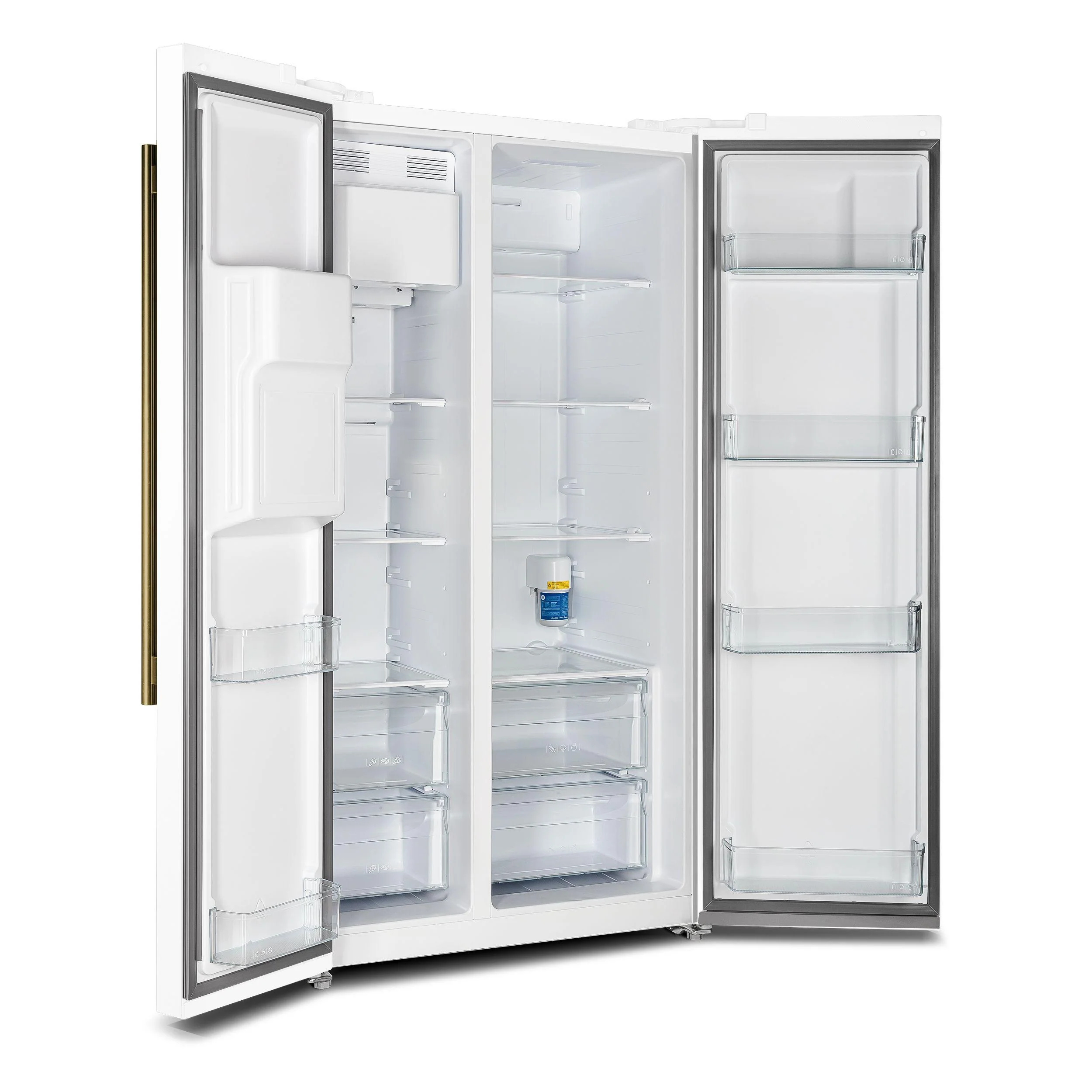 Forno FFRBI184436WHT Espresso Salerno 36-Inch Side-By-Side White Refrigerator 20 Cu.Ft - Image 3