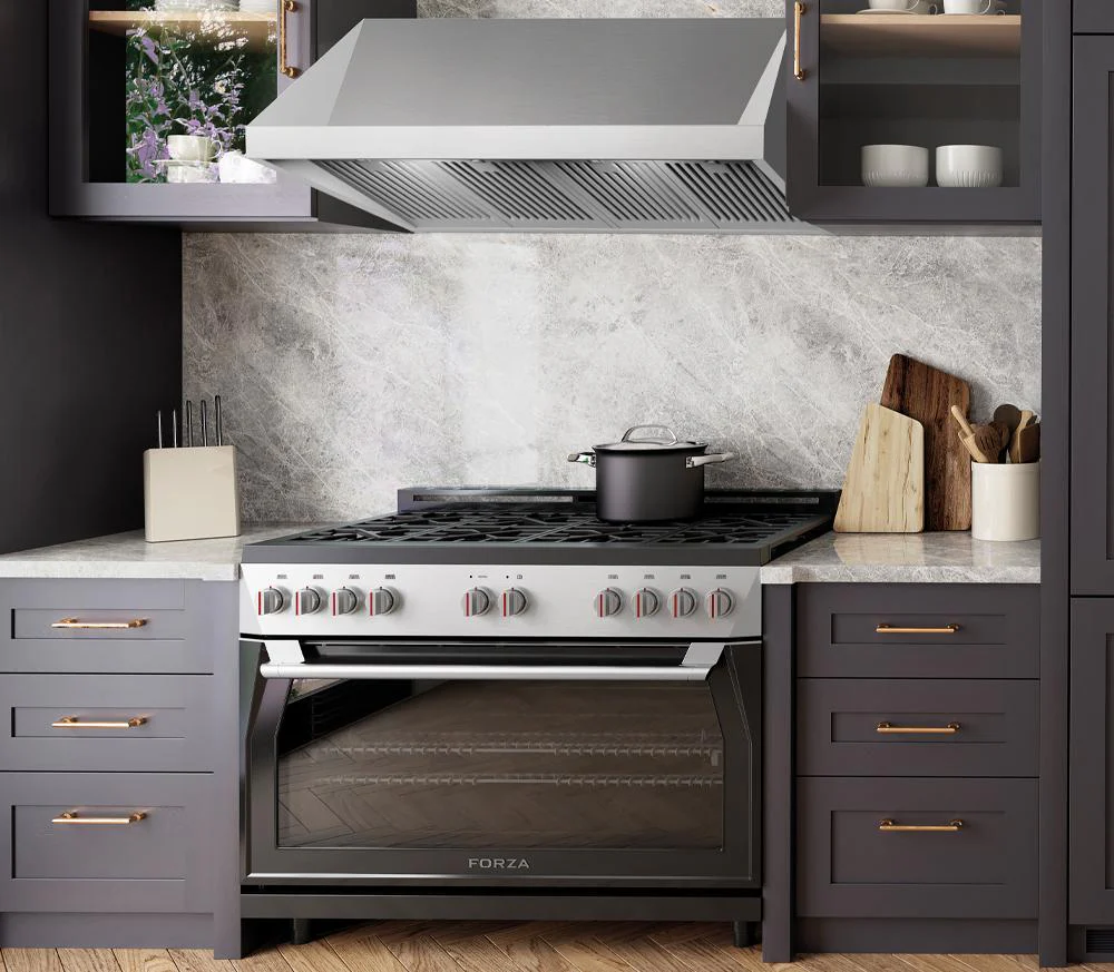 Forzacucina FH4824 48 Inch Professional Wall Mounted Range Hood, 24 Inches Tall - Image 6